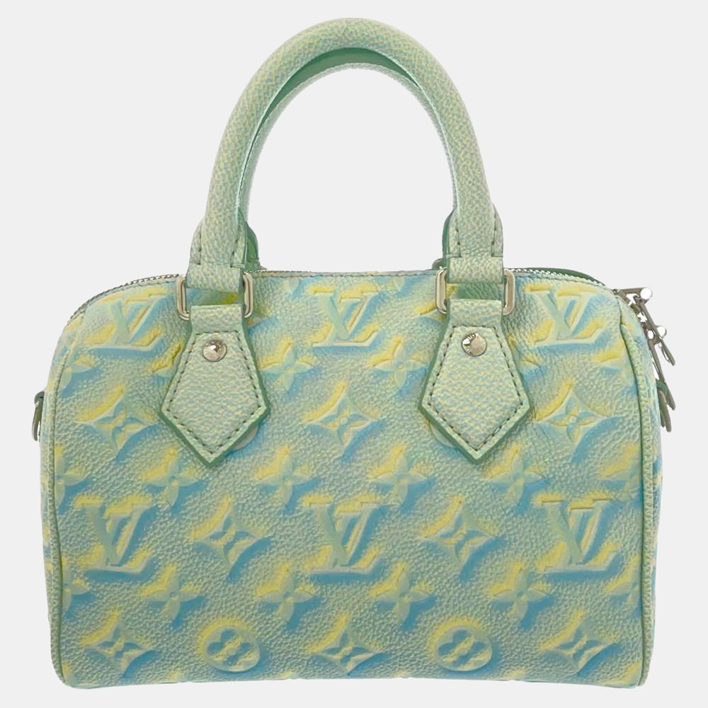 

Louis Vuitton Green Monogram Pattern Speedy Bandouliere 20