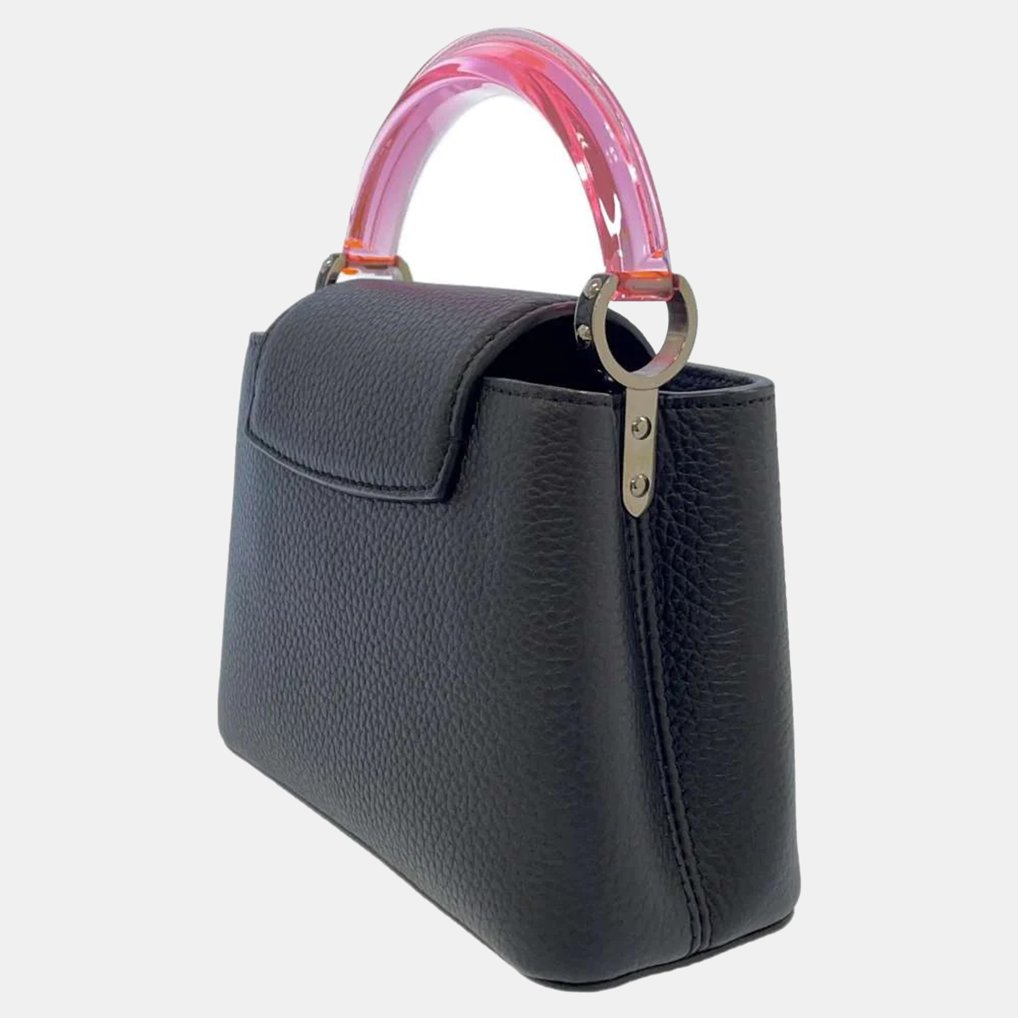 

Louis Vuitton Black Taurillon Leather Plexiglas Capucines Mini Bag