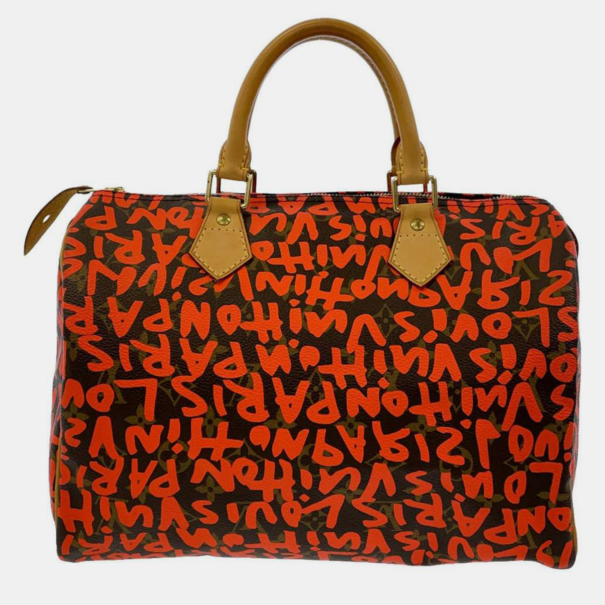 

Louis Vuitton Orange Monogram Graffiti Speedy 30