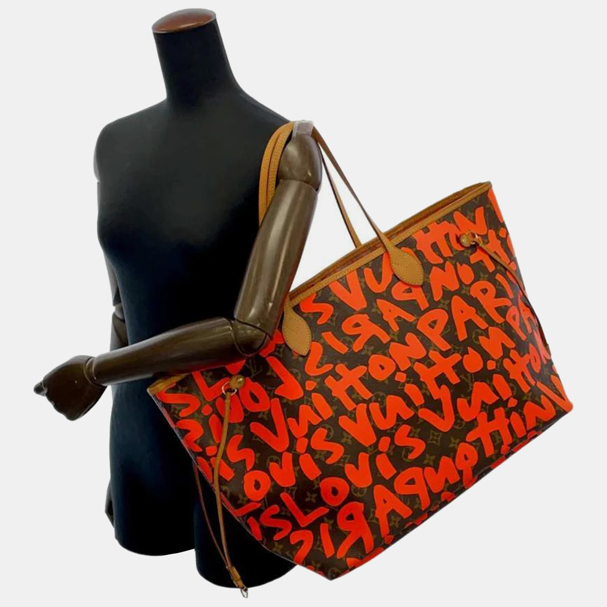 

Louis Vuitton Orange Monogram Graffiti Neverfull Size GM