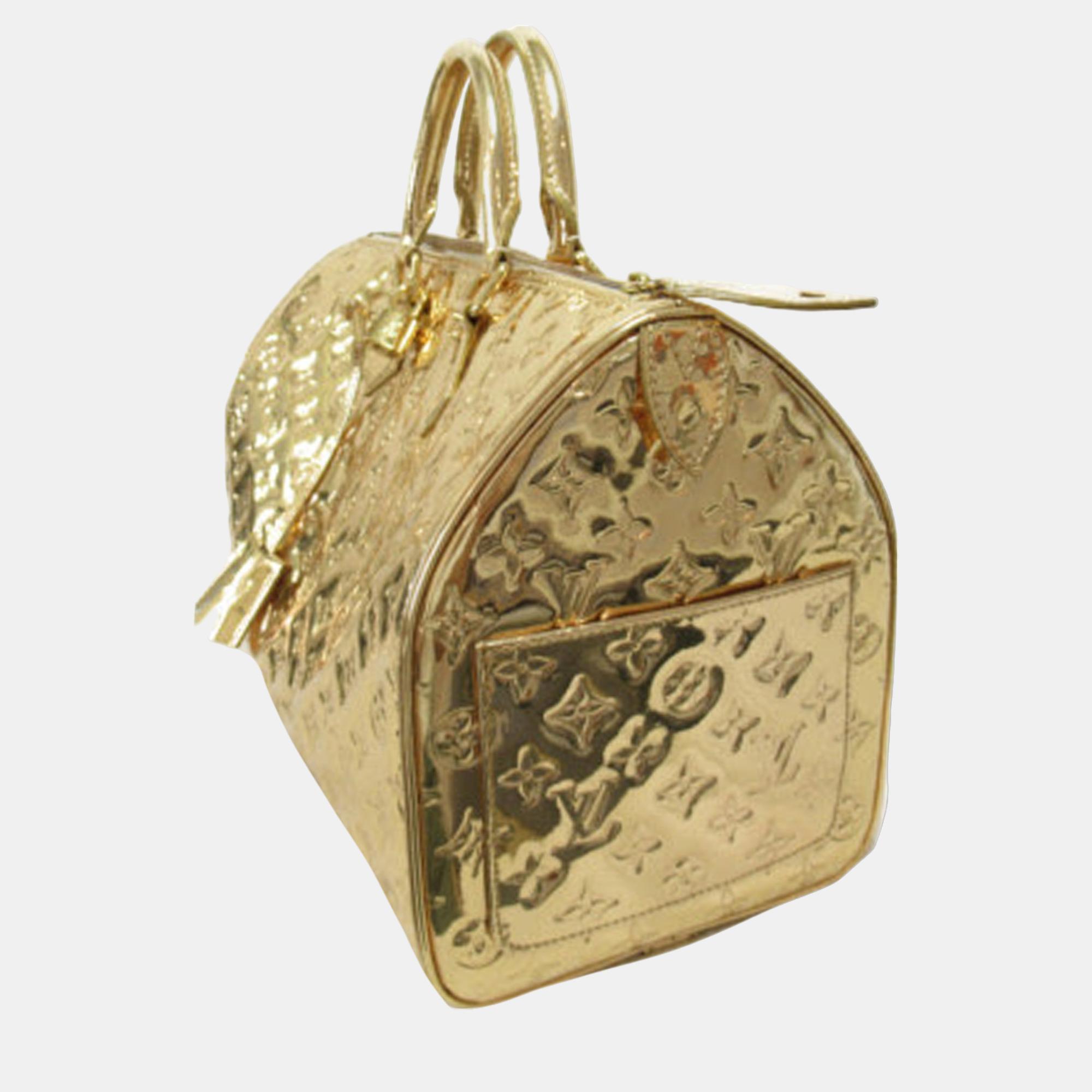 

Louis Vuitton Gold Monogram Miroir Speedy 35