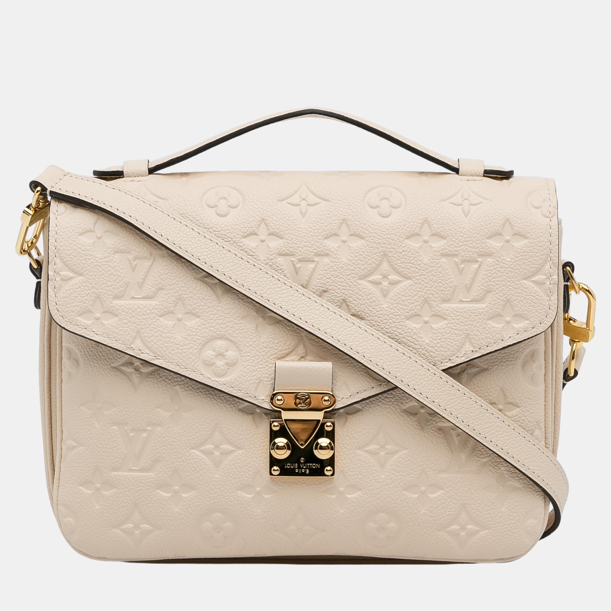 

Louis Vuitton Cream Monogram Empreinte Pochette Metis