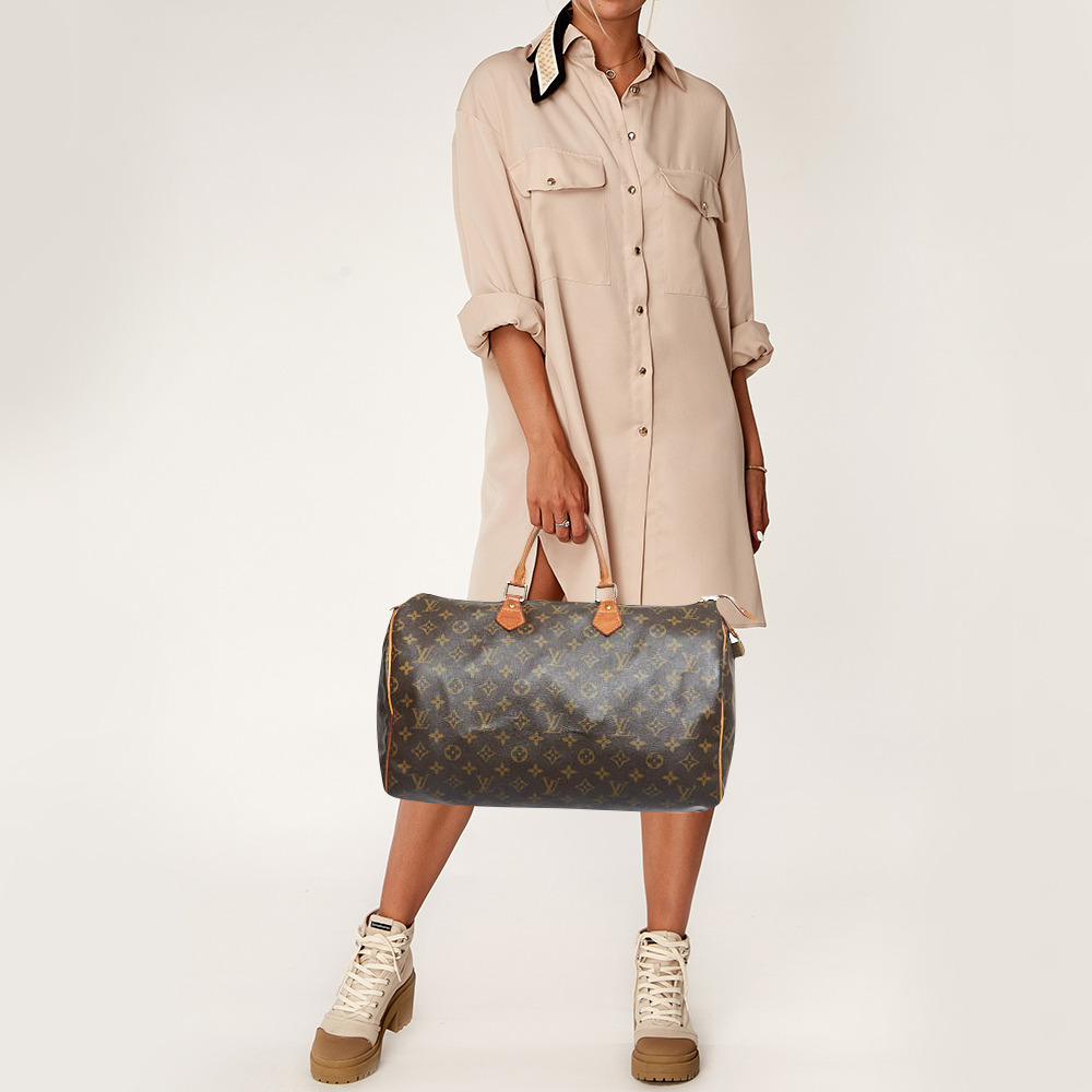 

Louis Vuitton Monogram Canvas Speedy 40 Bag, Brown