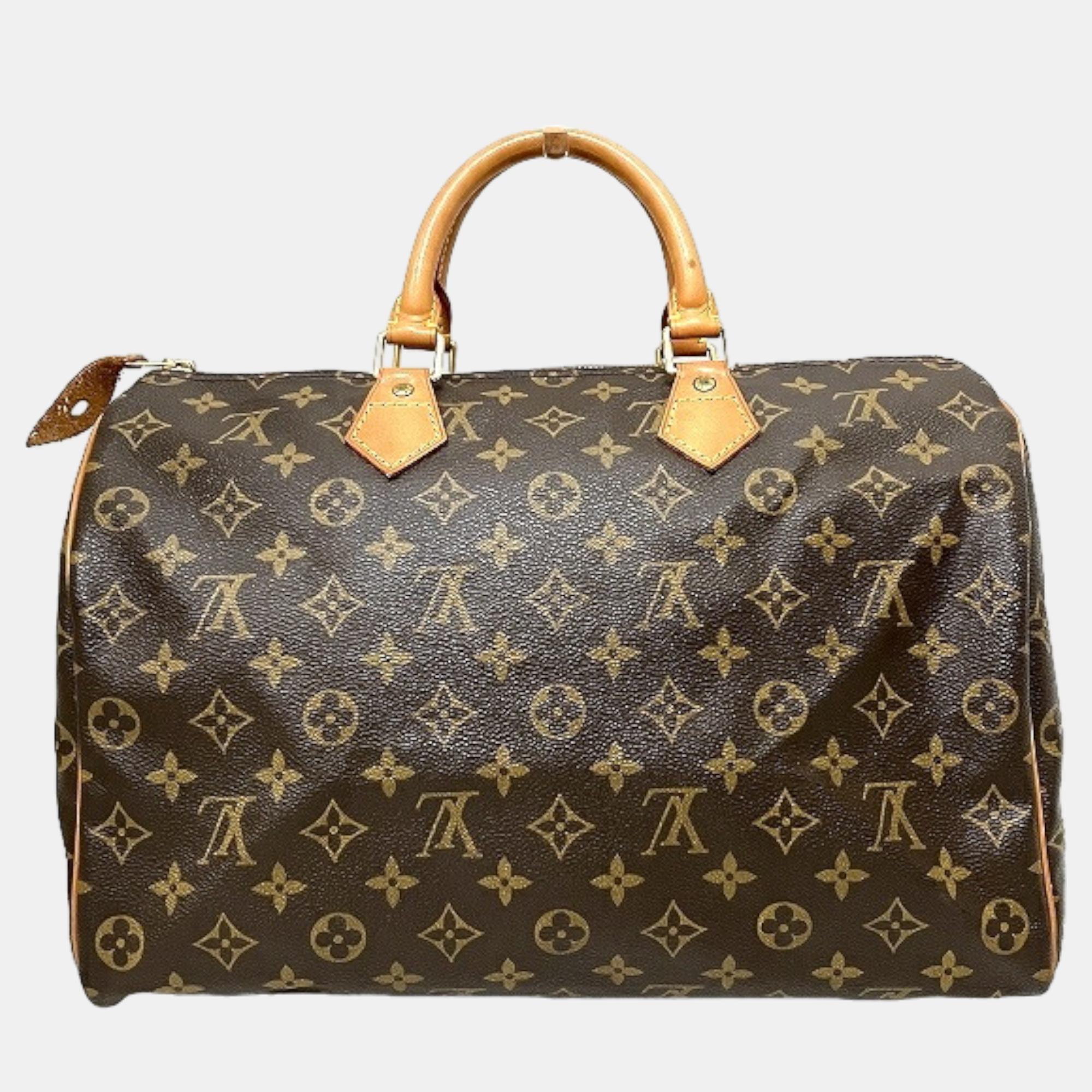 

Louis Vuitton Brown Canvas Monogram Speedy 35 bag