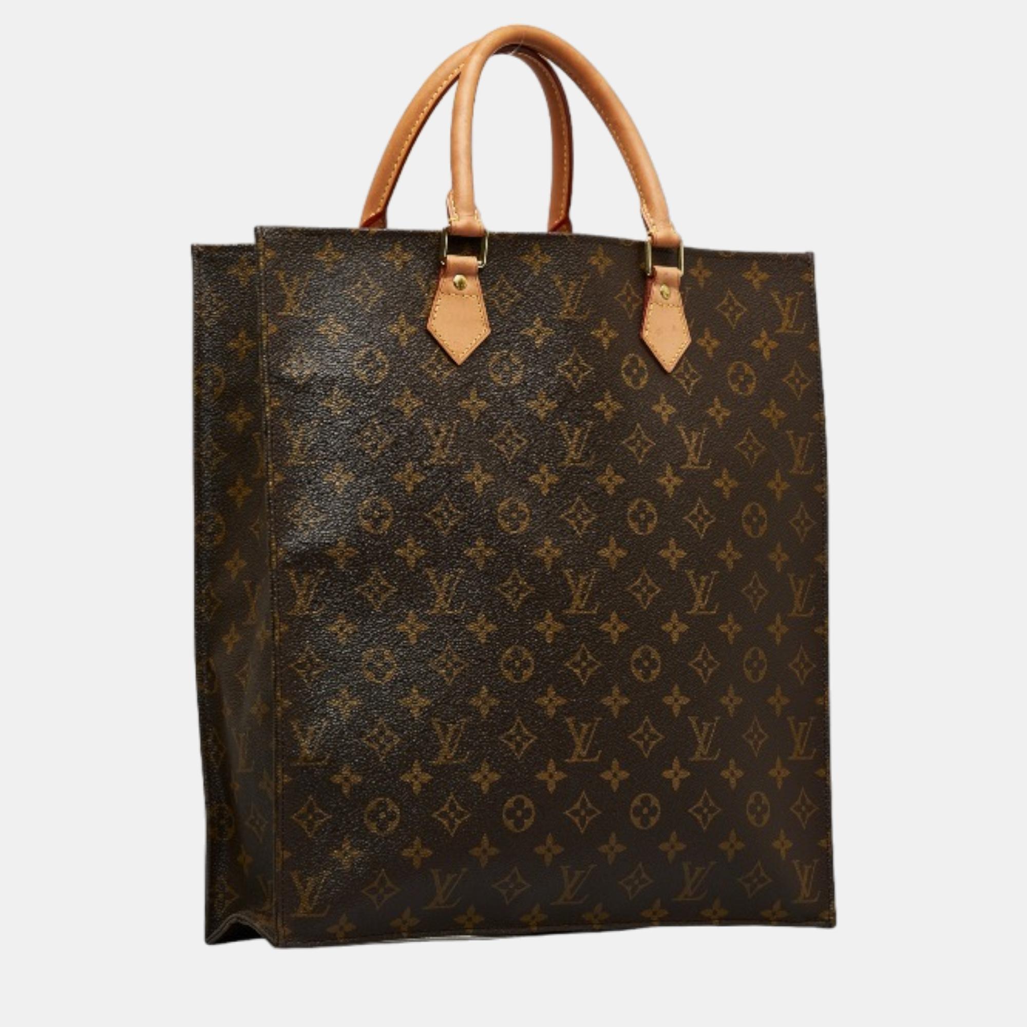 

Louis Vuitton Brown Canvas Monogram Sac Plat