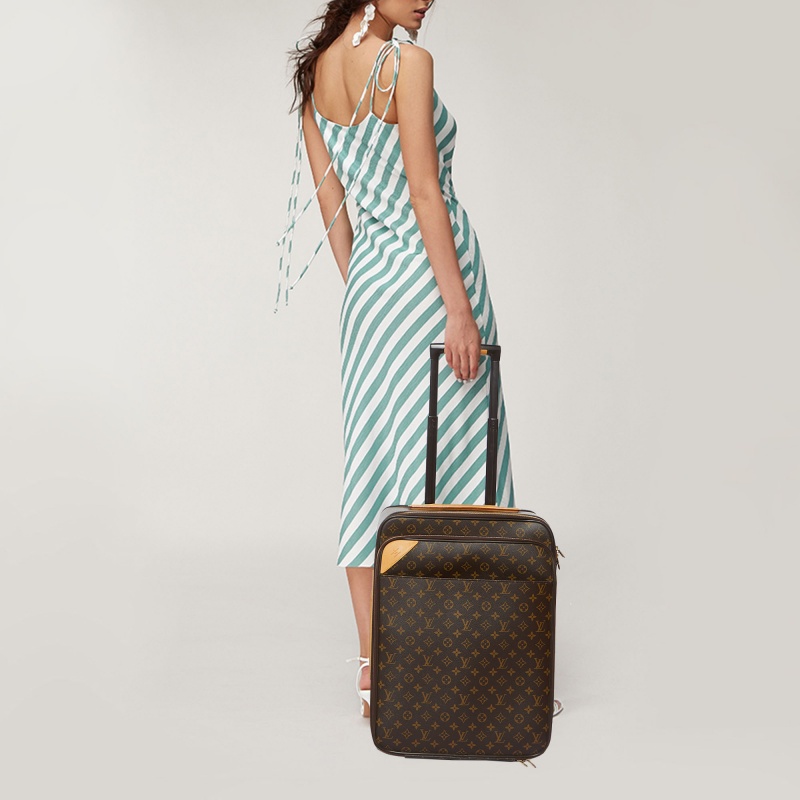

Louis Vuitton Monogram Canvas Business Pegase Legere 55 Luggage, Brown