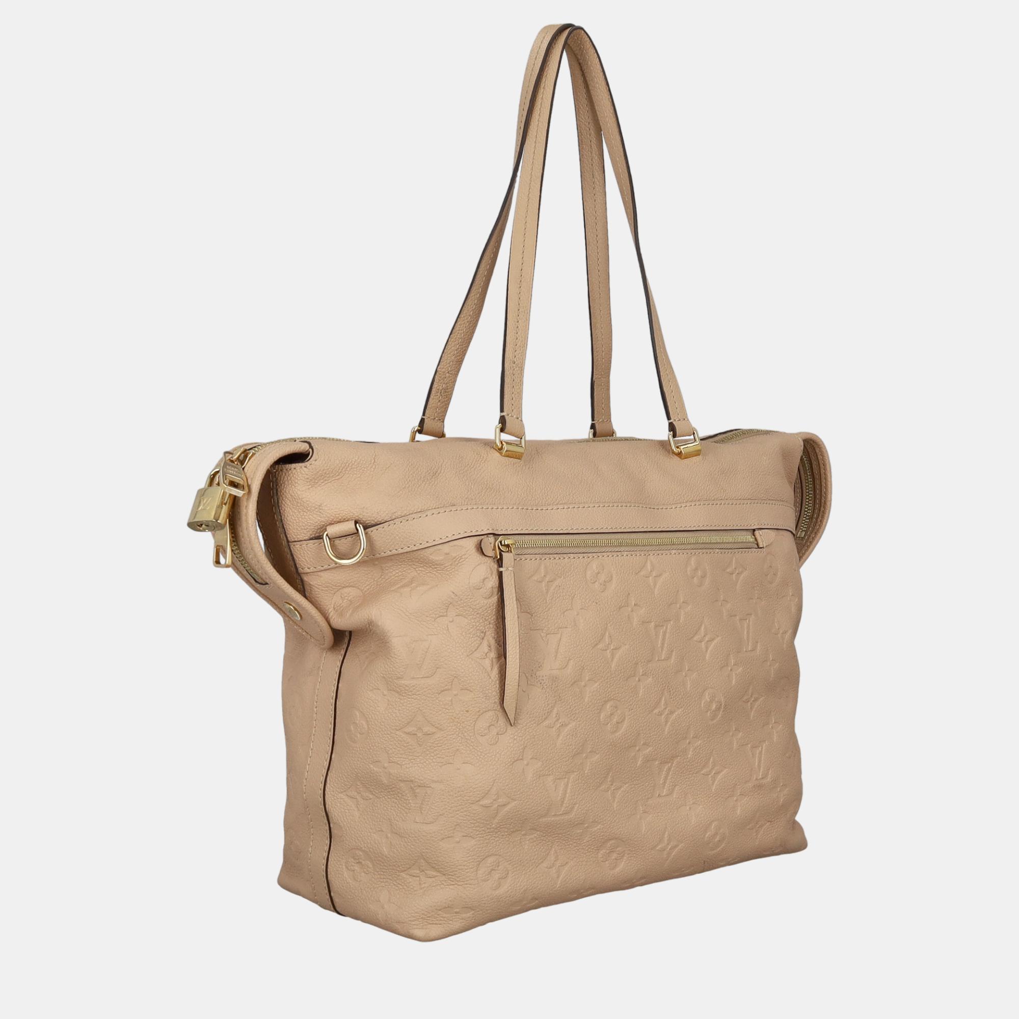 

Louis Vuitton Women's Leather Tote Bag - Beige
