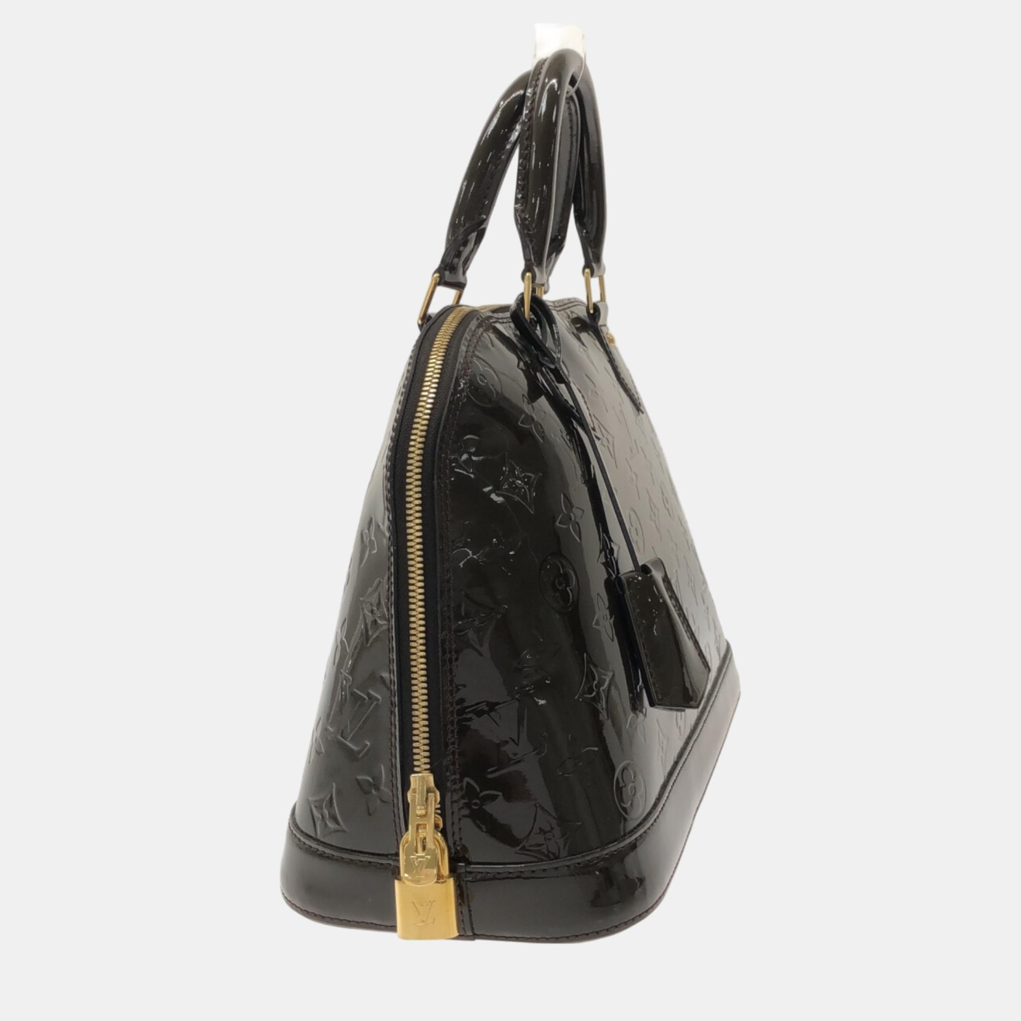 

Louis Vuitton Brown vernis Alma bag