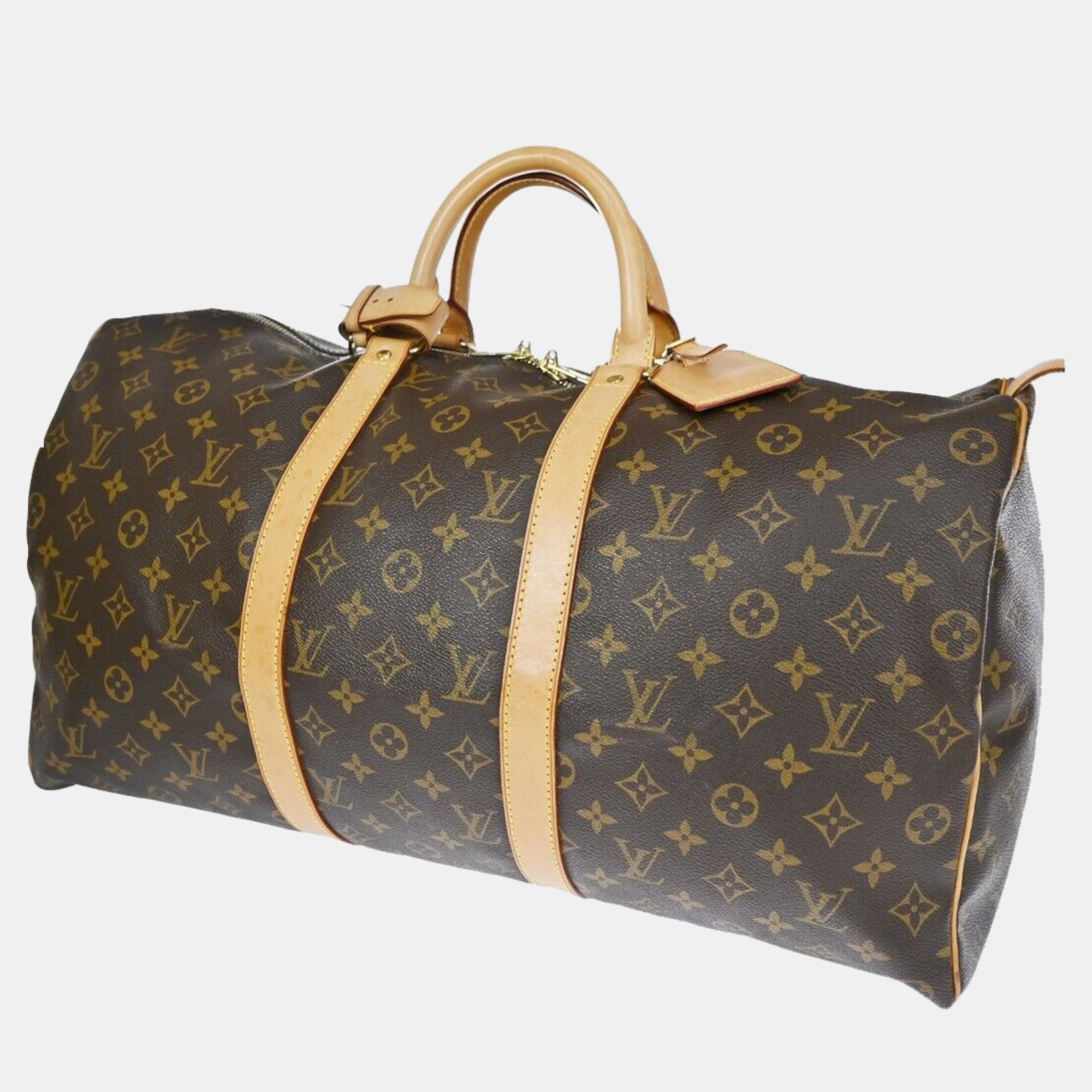 

Louis Vuitton Brown Monogram canvas Keepall 50 Boston bag