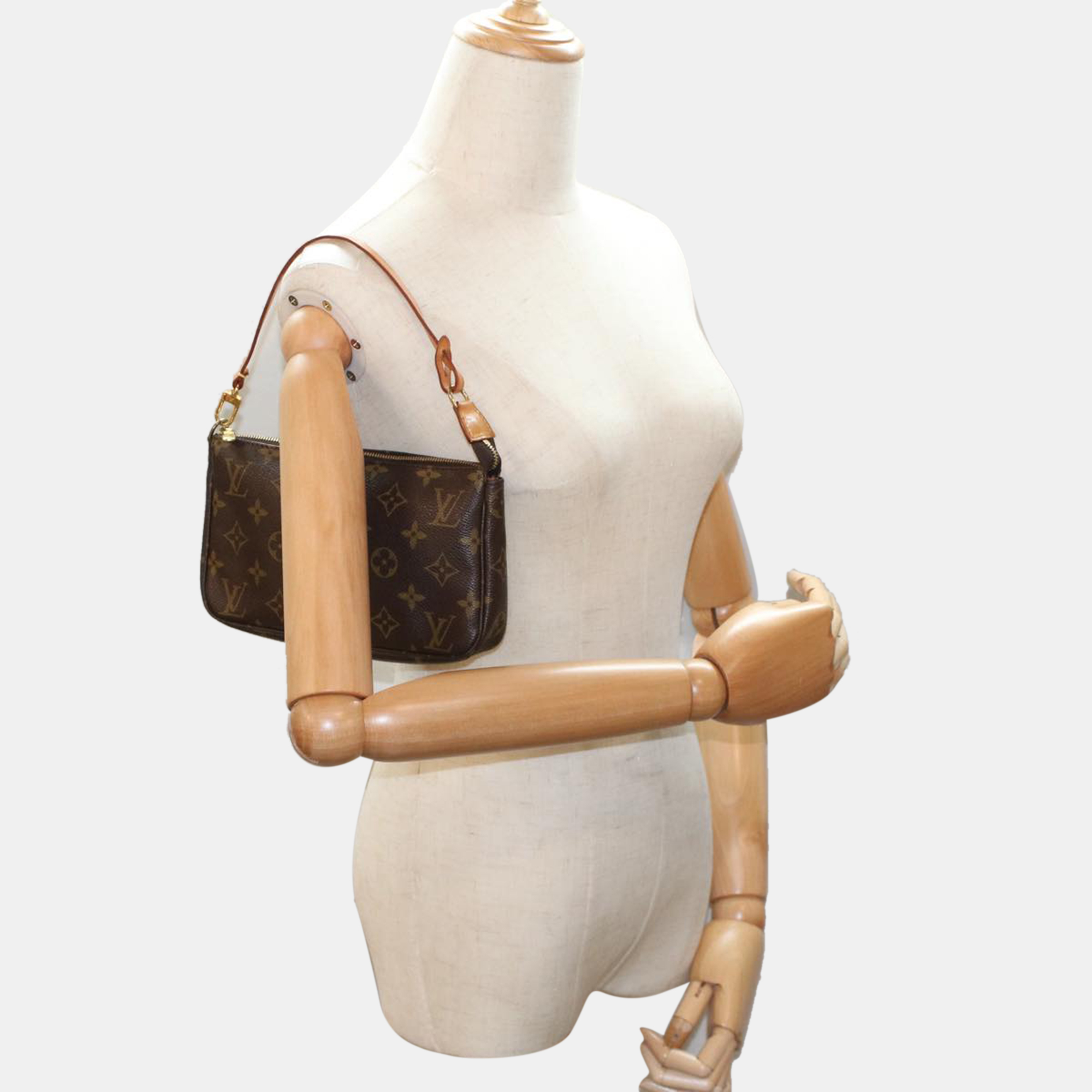 

Louis Vuitton Brown Canvas Pochette Accessoires Shoulder Bag