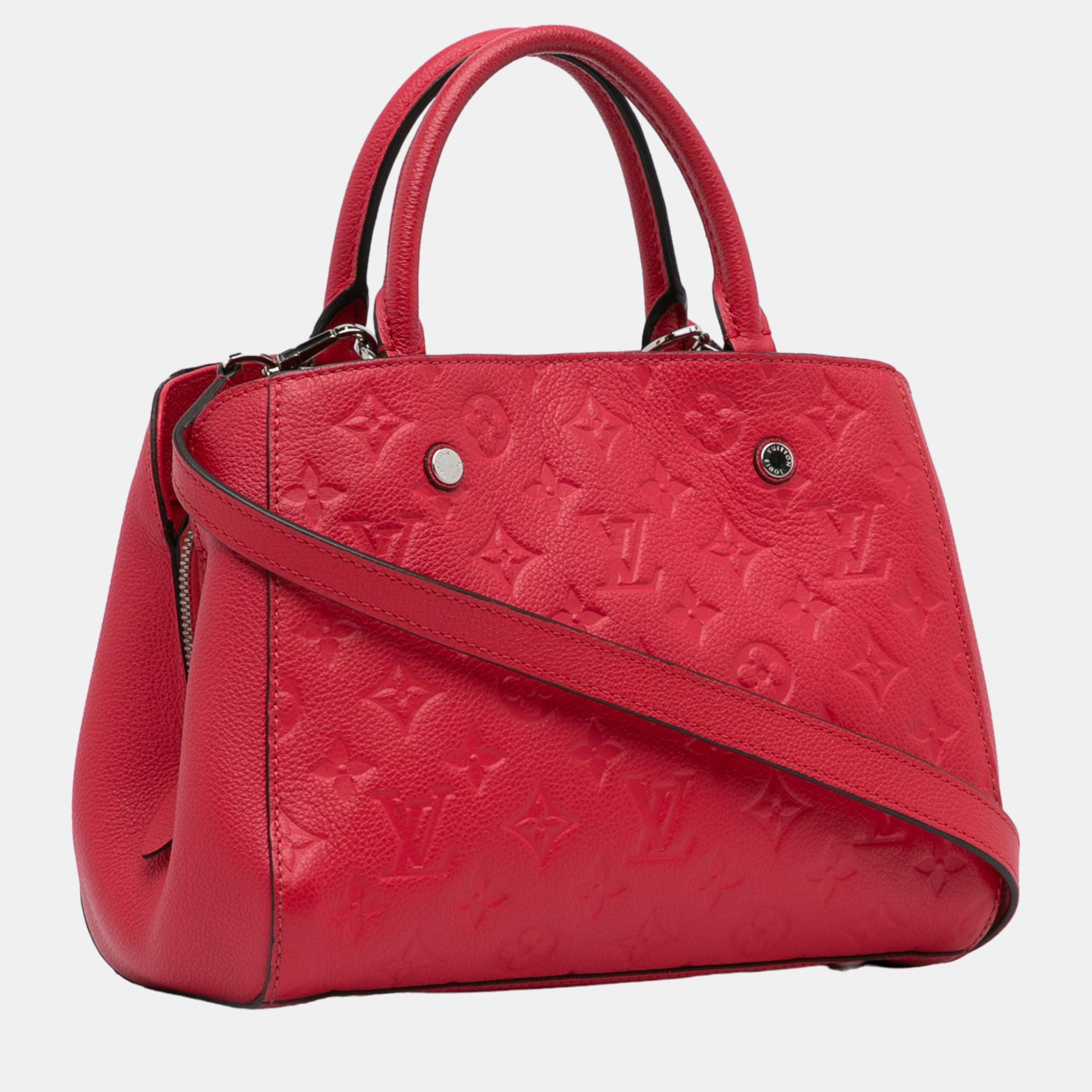 

Louis Vuitton Red Monogram Empreinte Montaigne BB