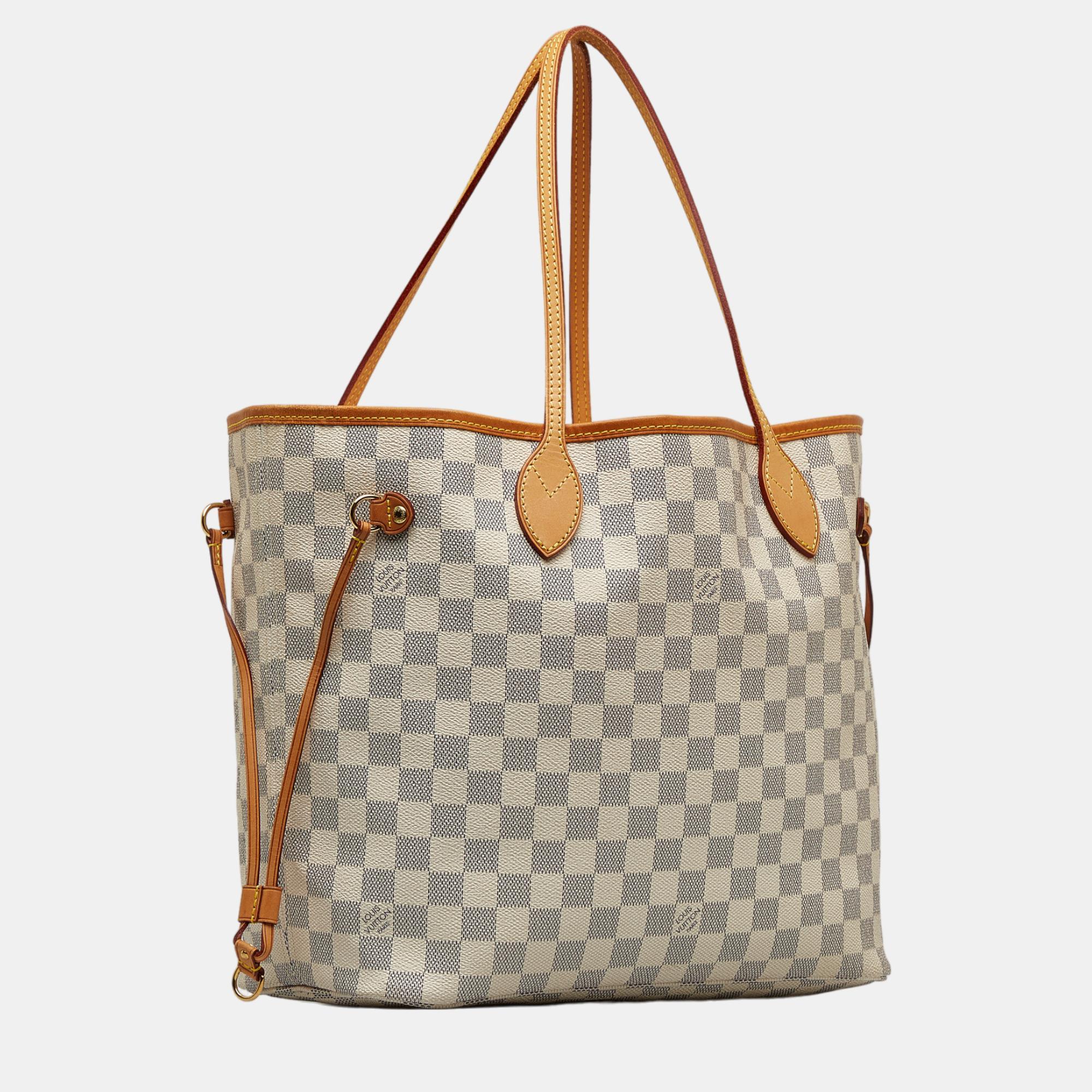 

Louis Vuitton Blue/White Damier Azur Neverfull MM