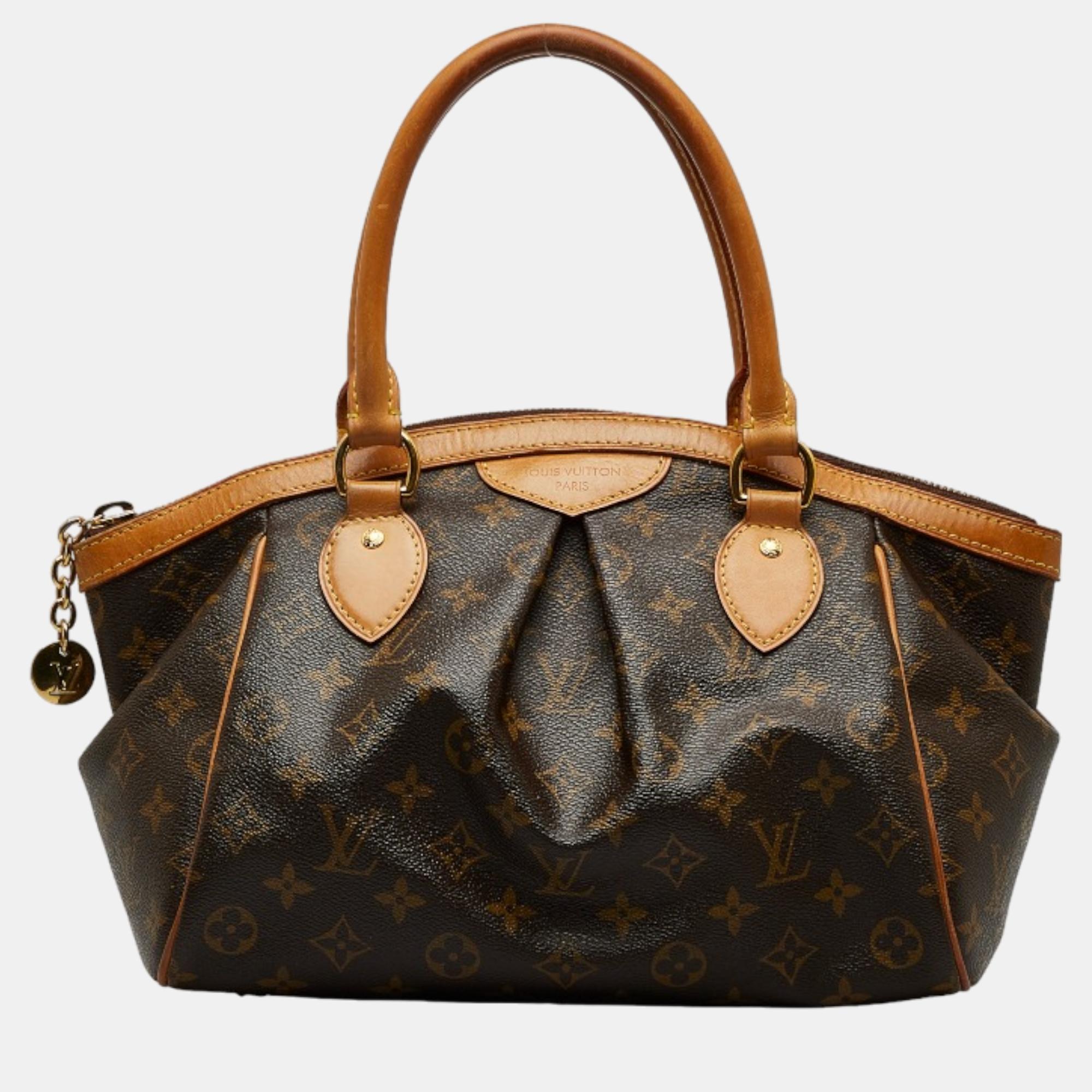 Pre-owned Louis Vuitton Brown Canvas Monogram Tivoli Pm