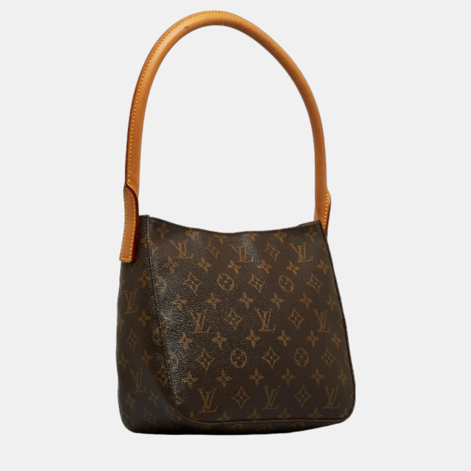 

Louis Vuitton Brown Canvas Monogram Looping MM