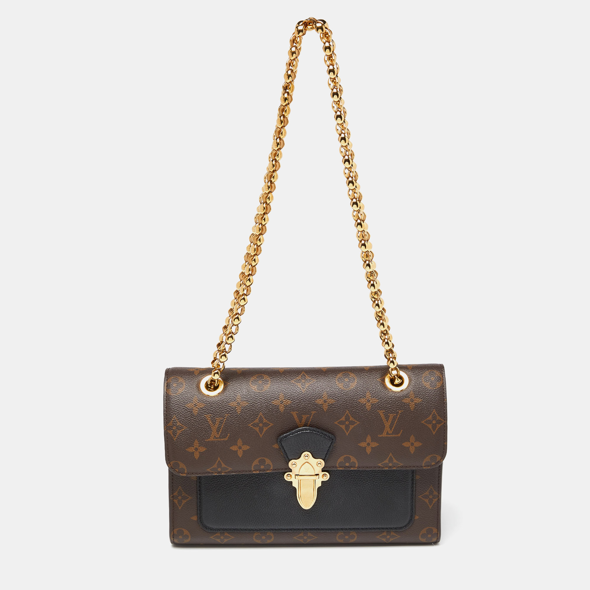 

Louis Vuitton Black Monogram Canvas Victoire Chain Bag