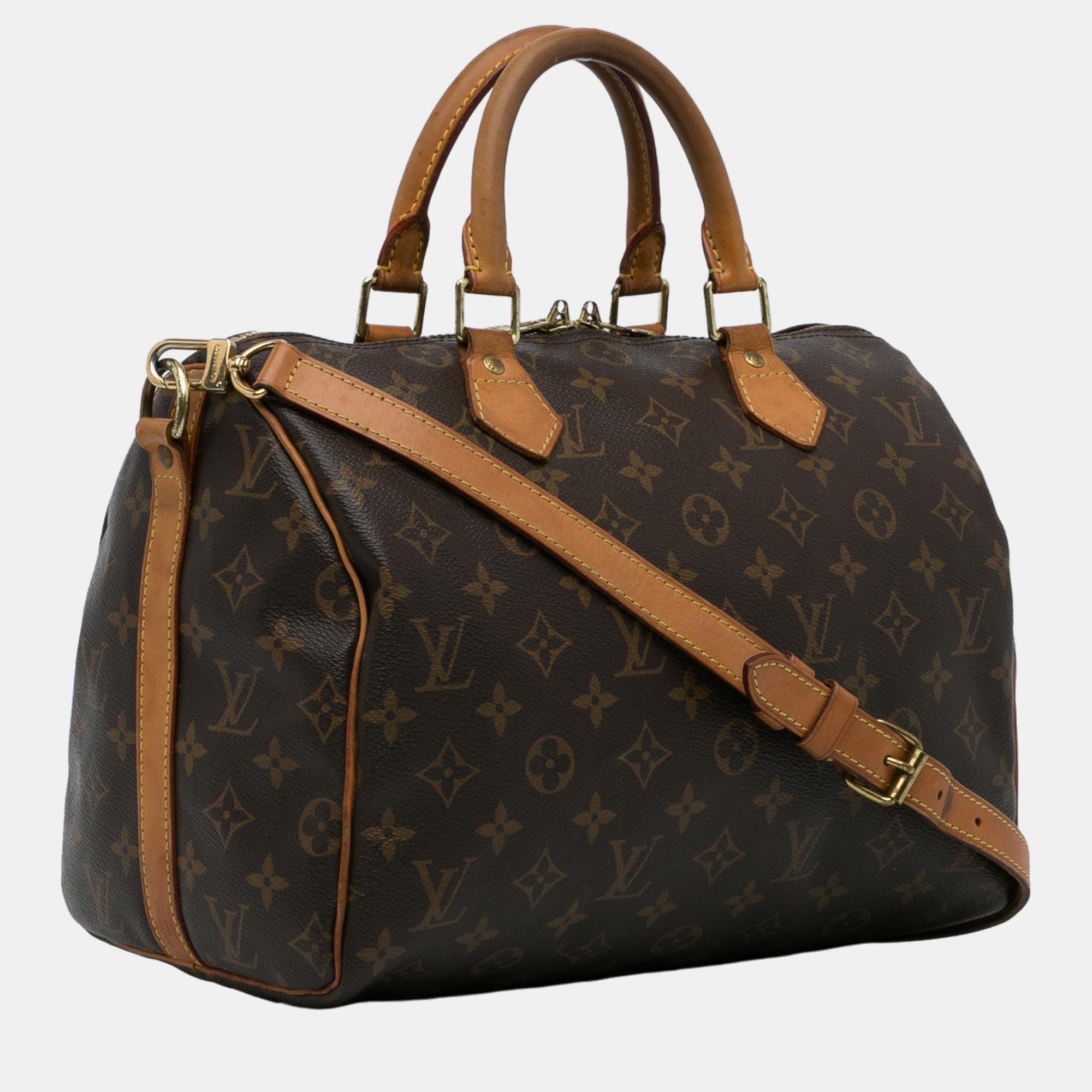 

Louis Vuitton Brown Monogram Speedy Bandouliere 30