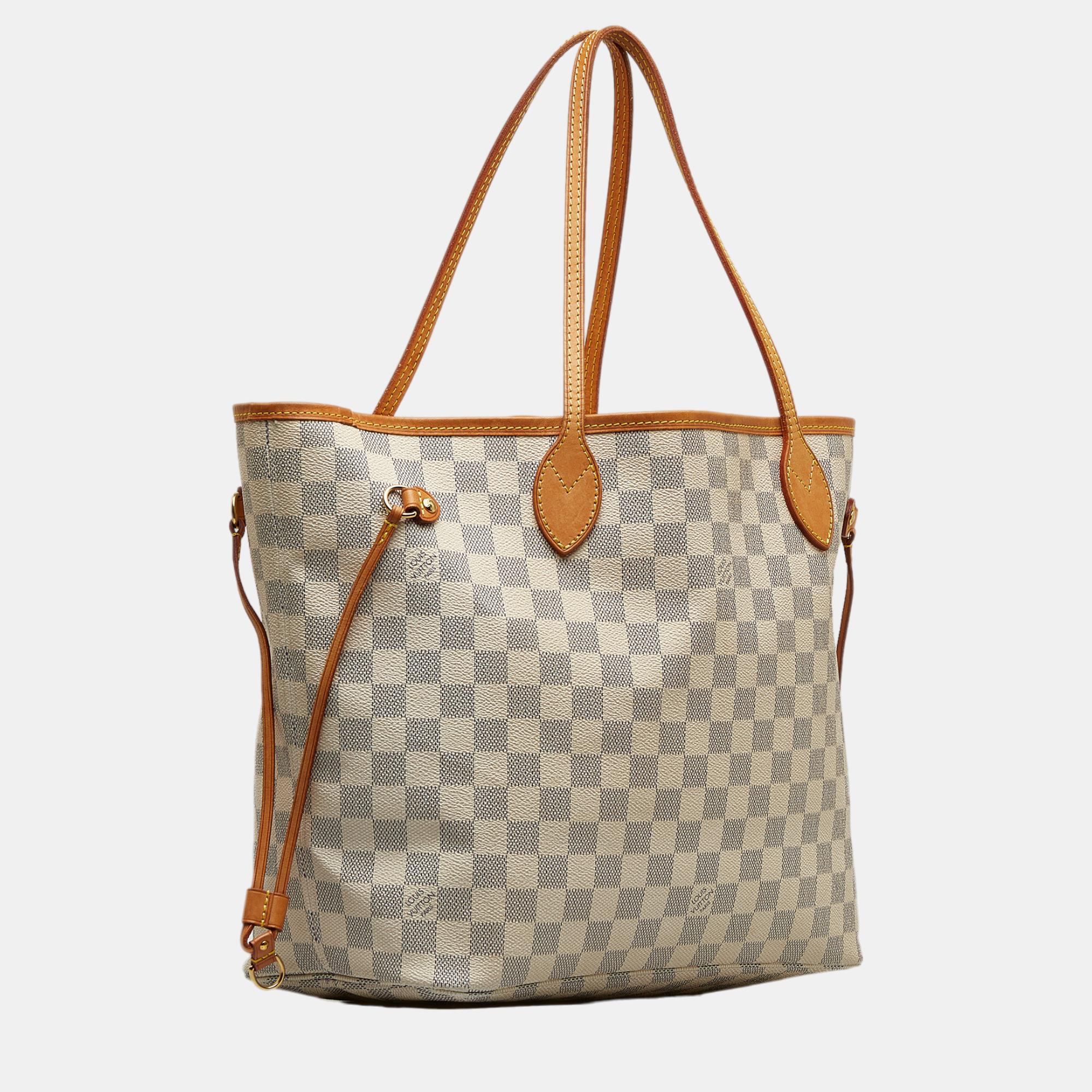 

Louis Vuitton Blue/White Damier Azur Neverfull MM