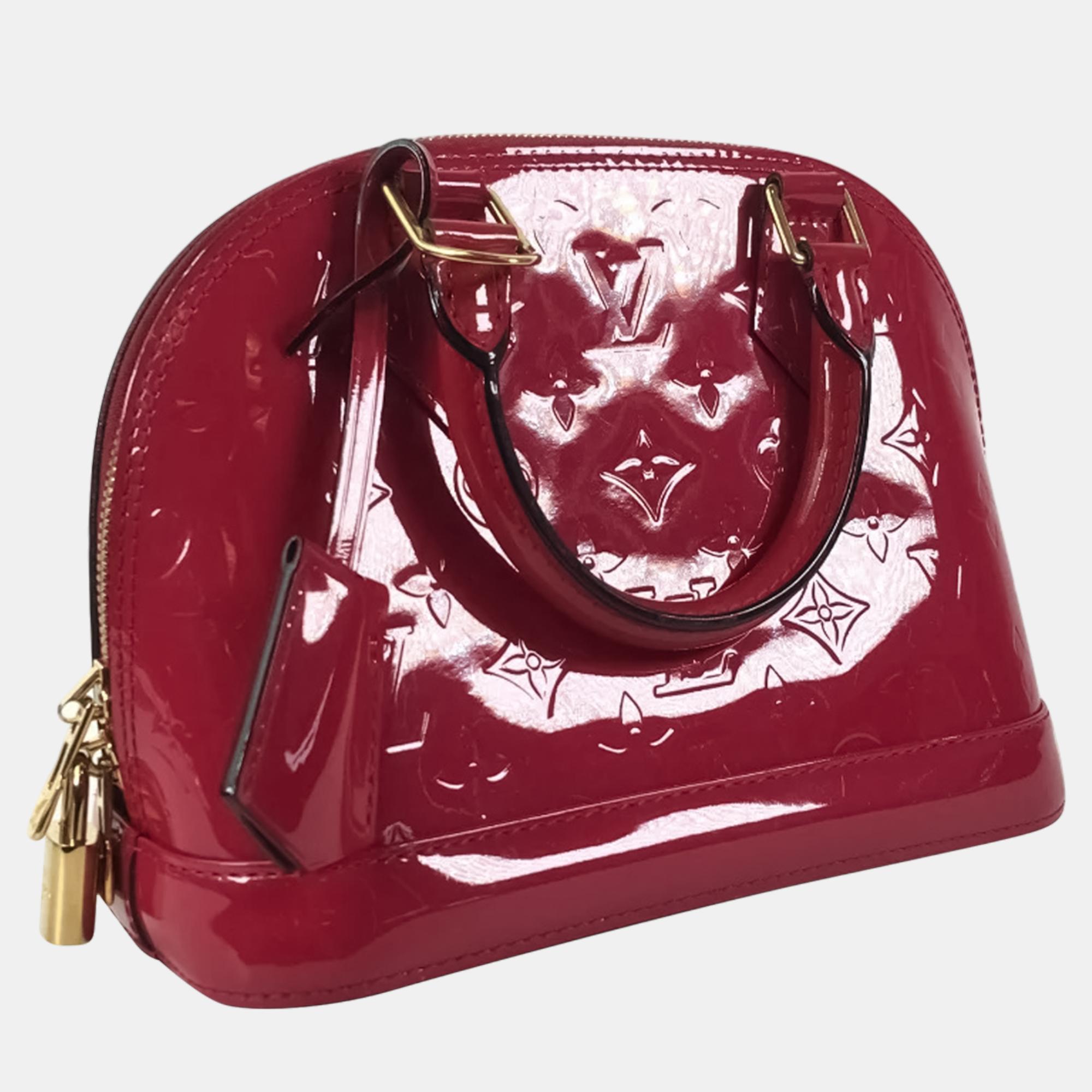 

Louis Vuitton Red Monogram Vernis Alma BB