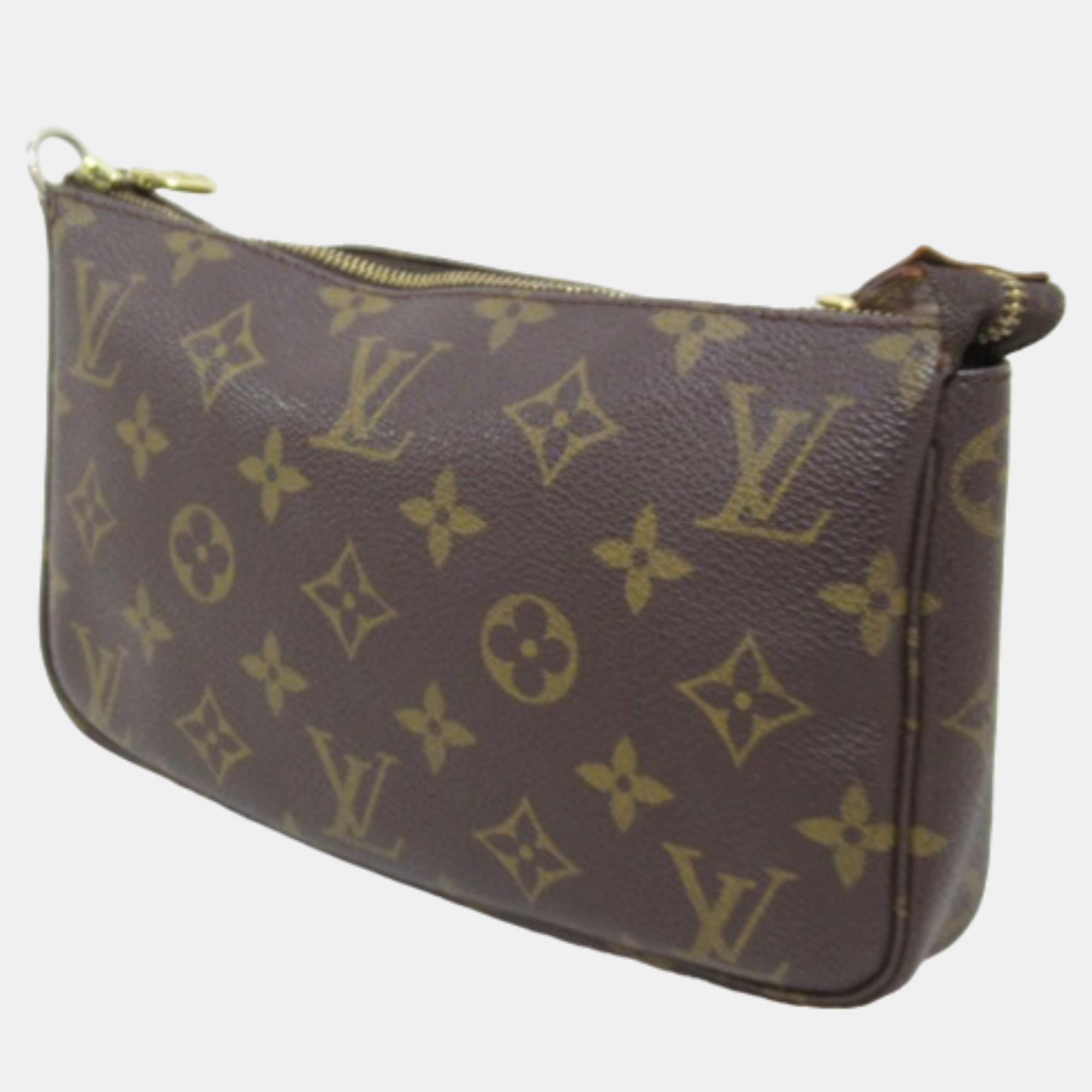 

Louis Vuitton Brown Canvas Monogram Pochette Accessoires Shoulder Bag