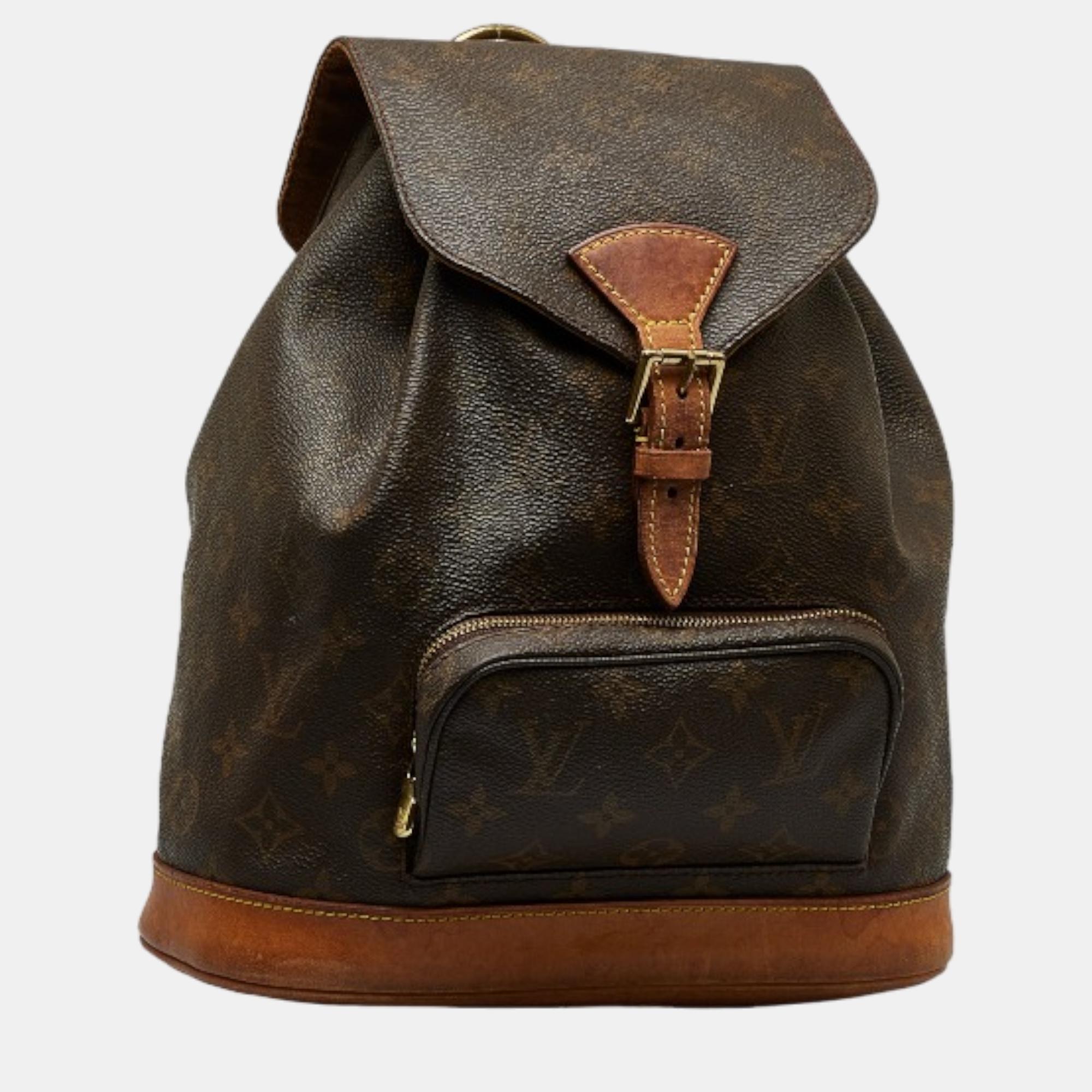 

Louis Vuitton Brown Canvas Monogram Montsouris PM Bag