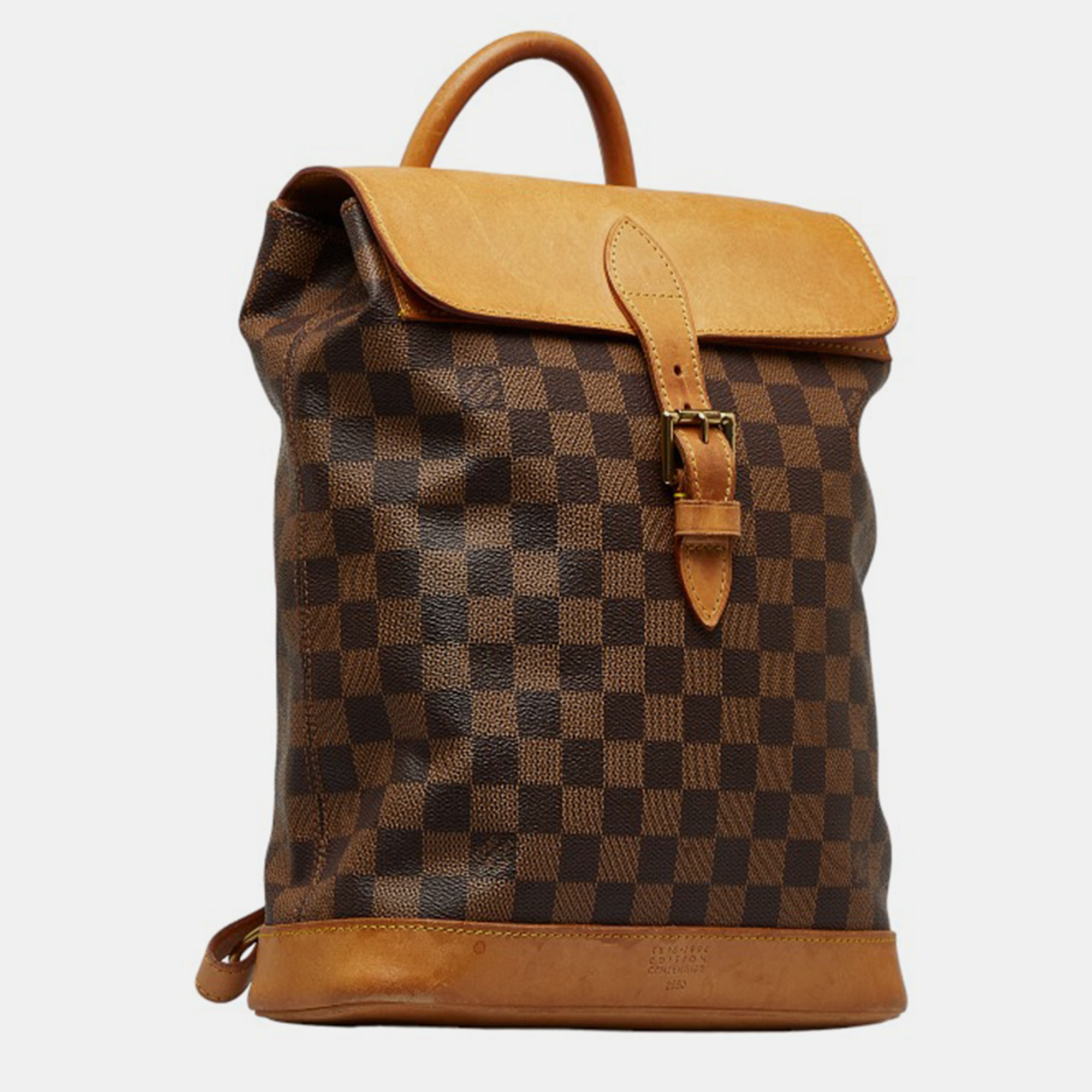 

Louis Vuitton Brown Canvas Damier Ebene Arlequin Centenaire Soho backpack