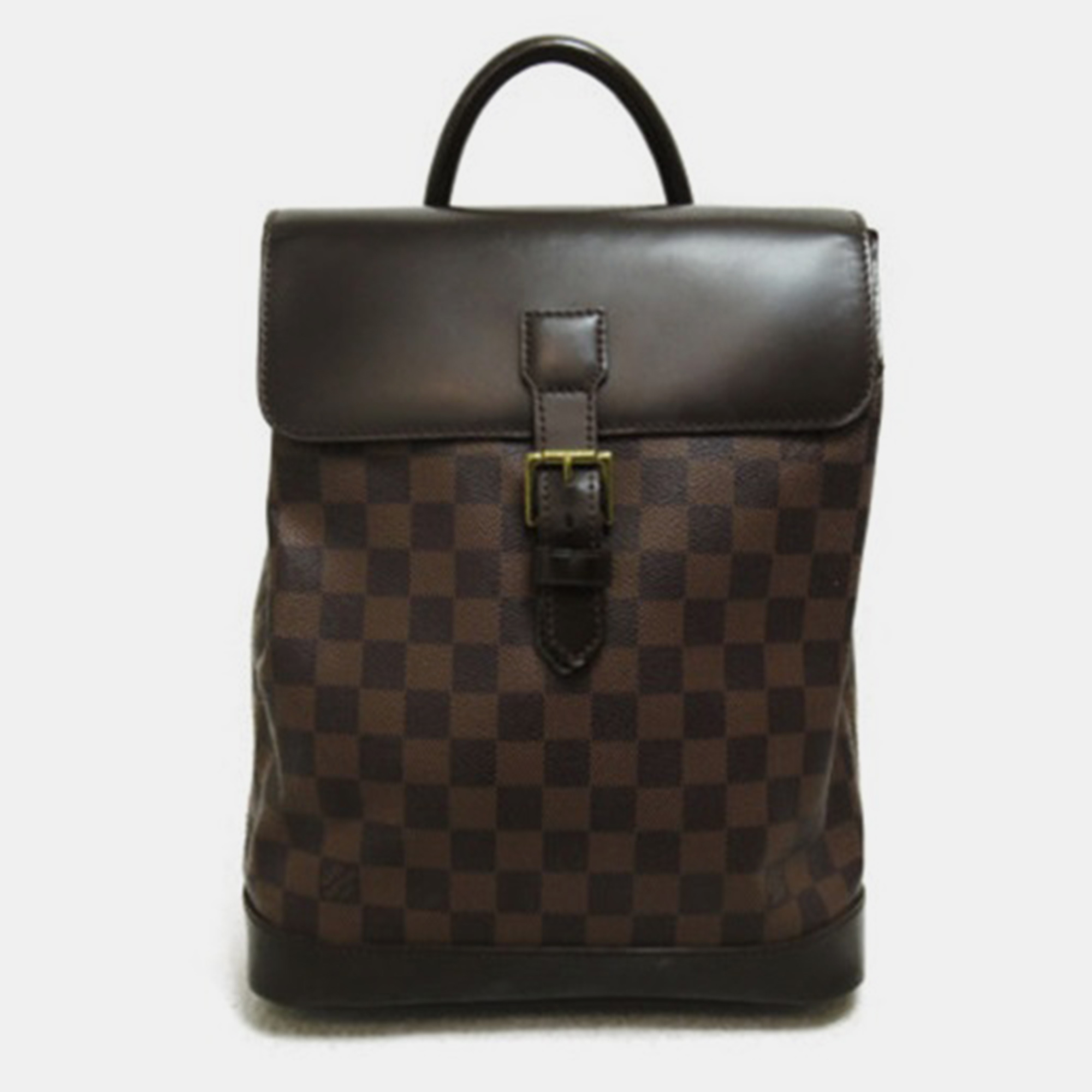 Pre-owned Louis Vuitton Brown Canvas Damier Ebene Arlequin Centenaire Soho Backpack