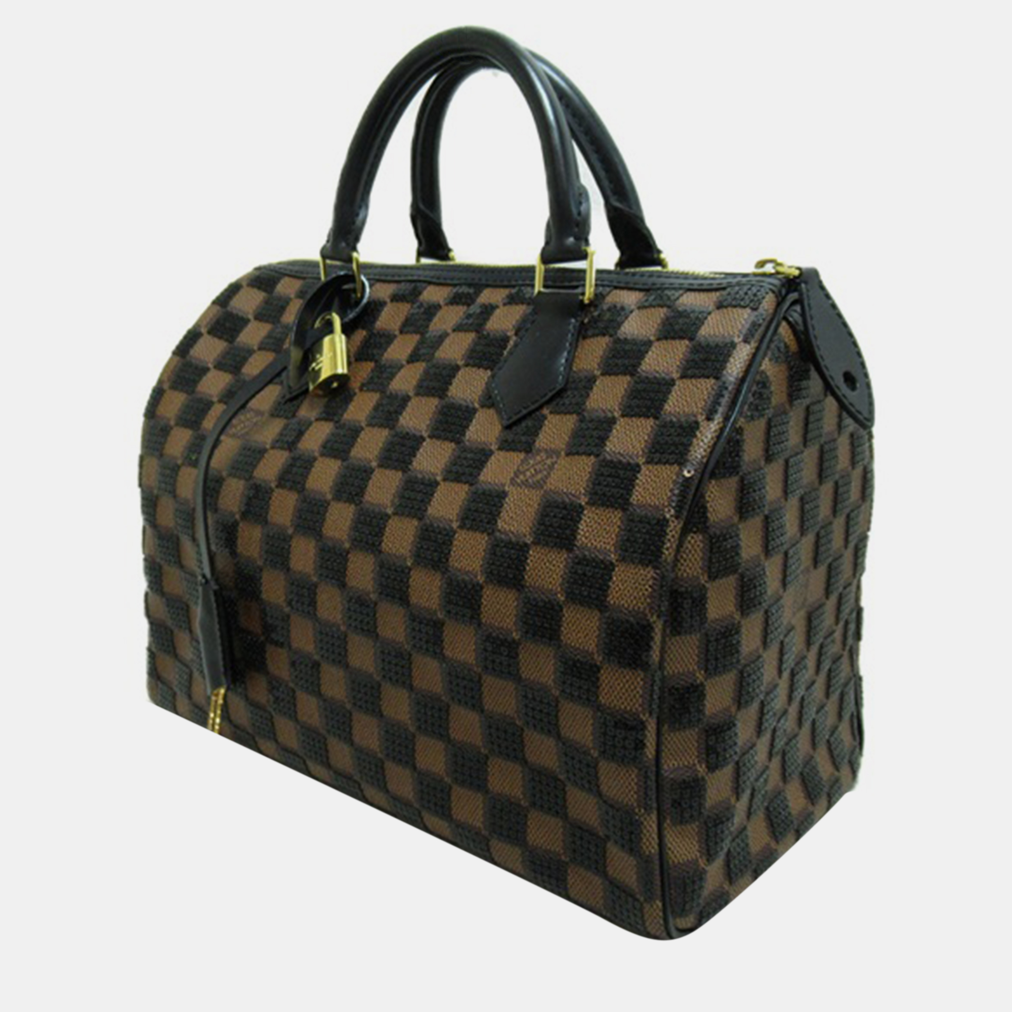 

Louis Vuitton Black Canvas Damier ebene Paillettes Speedy 30