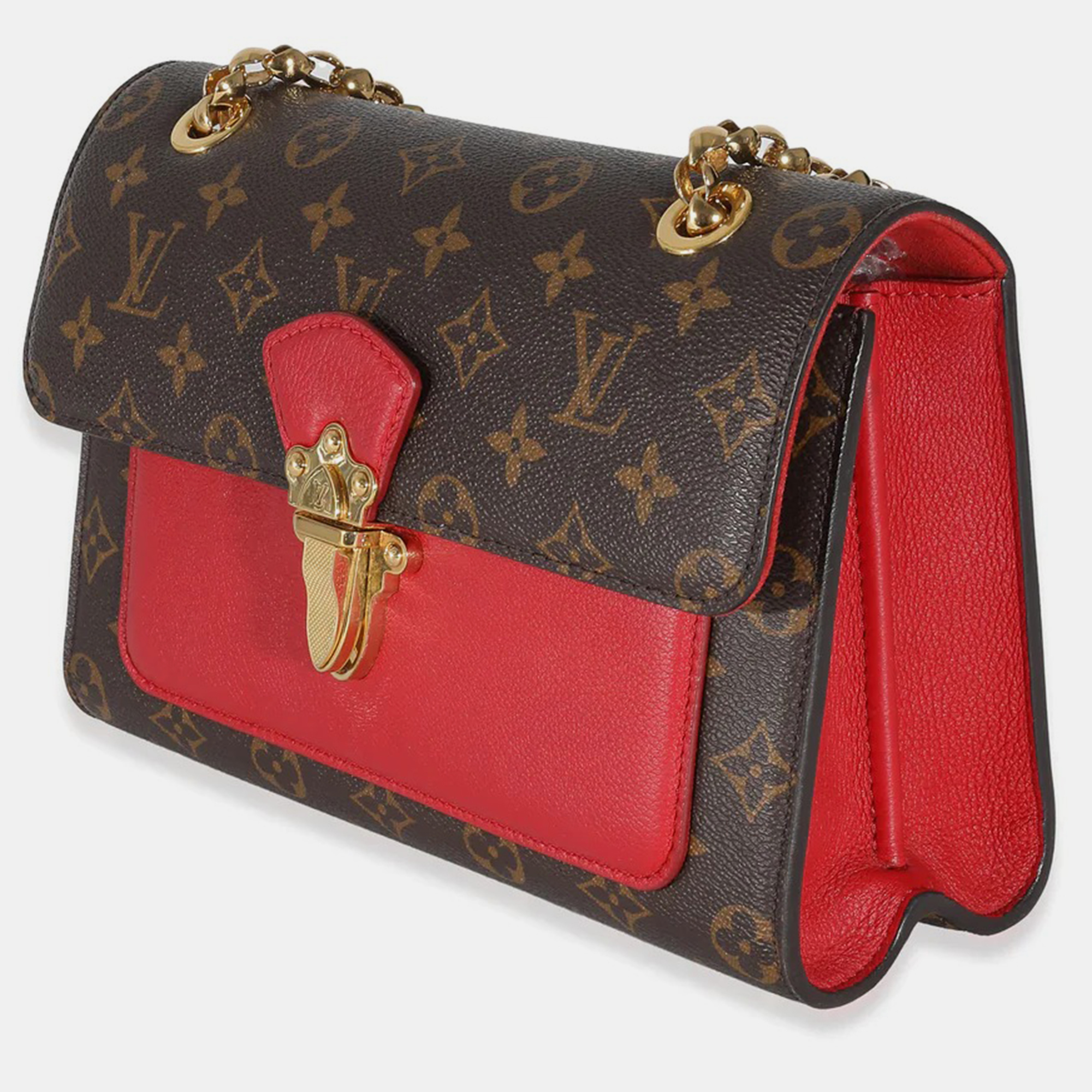 

Louis Vuitton Cherry Monogram Canvas Victoire Chain Bag, Brown