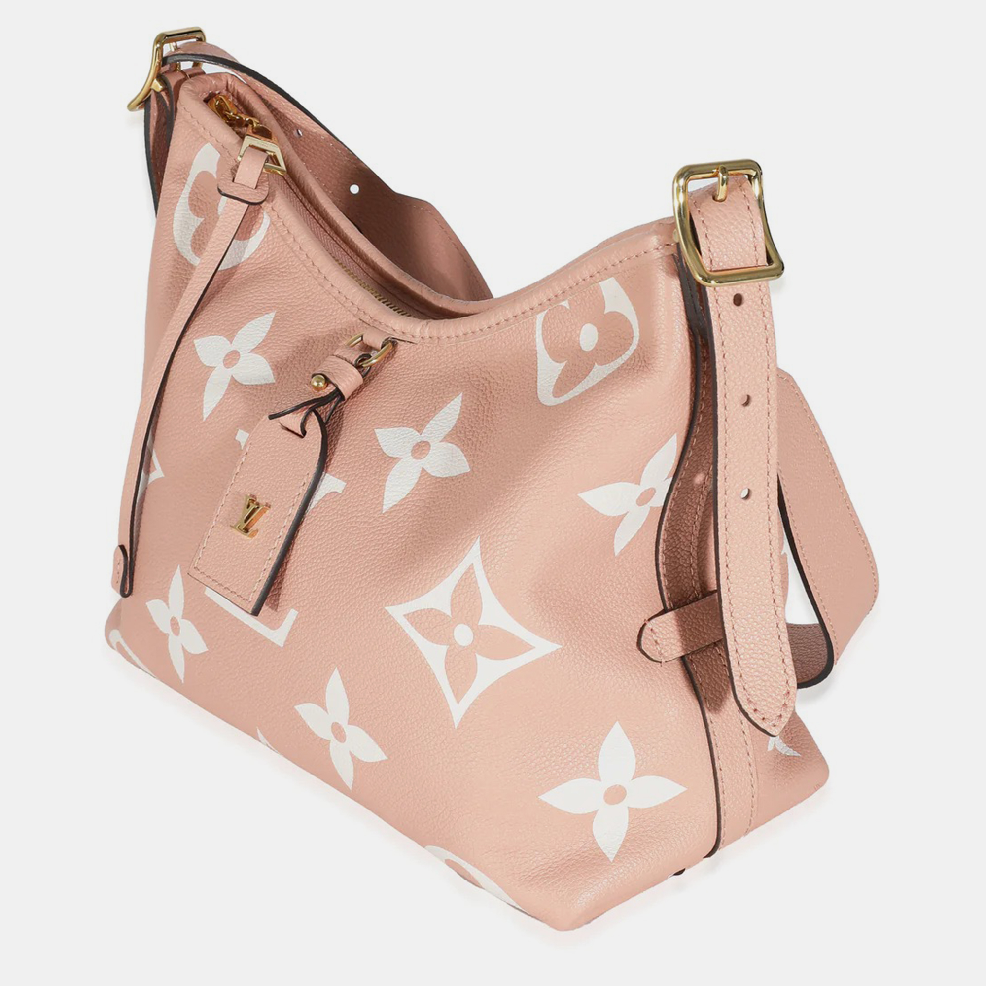 

Louis Vuitton Pink Leather Monogram Bicolor Empreinte CarryAll PM Shoulder Bag