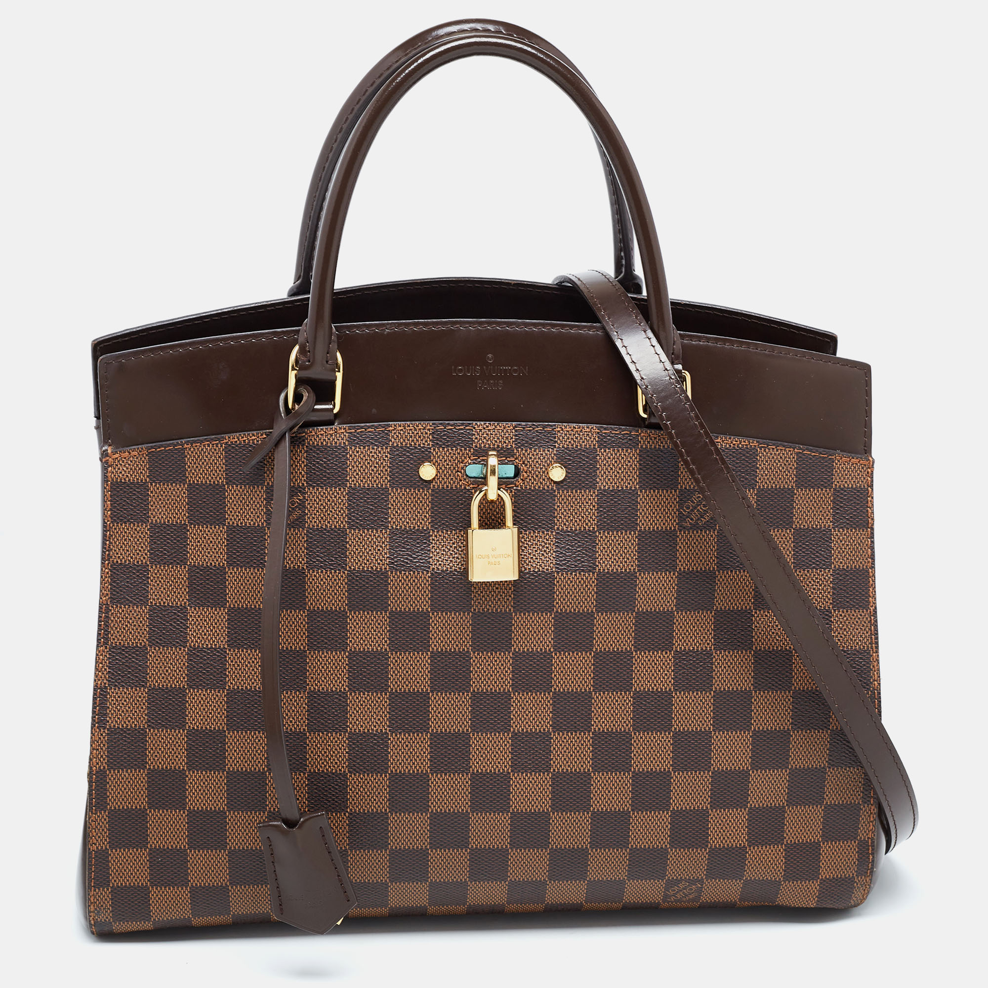 

Louis Vuitton Damier Ebene Canvas Rivoli MM Bag, Brown