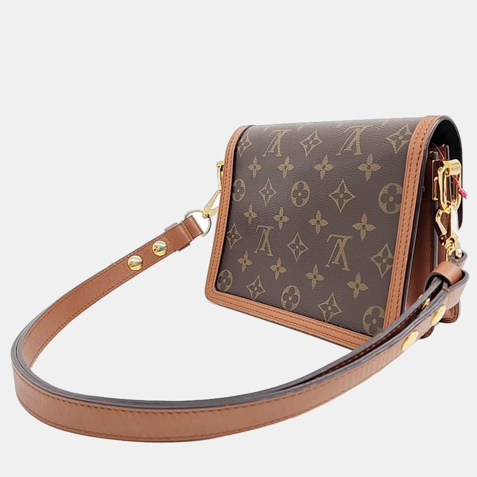 

Louis Vuitton Monogram & Monogram Reverse canvas, Leather Brown Mini Dauphine
