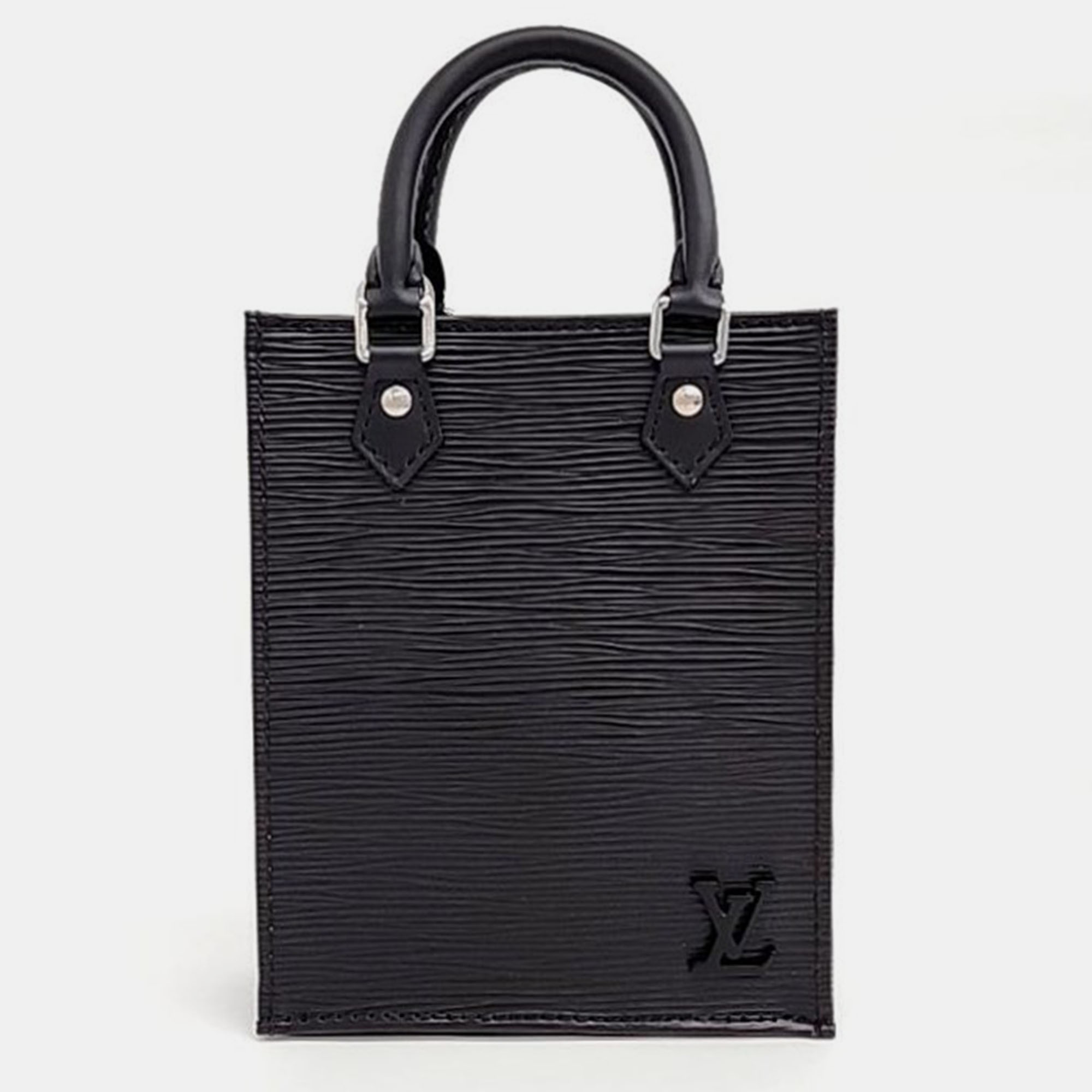 

Louis Vuitton Black Epi Leather Petite Sac Plat Tote Bag