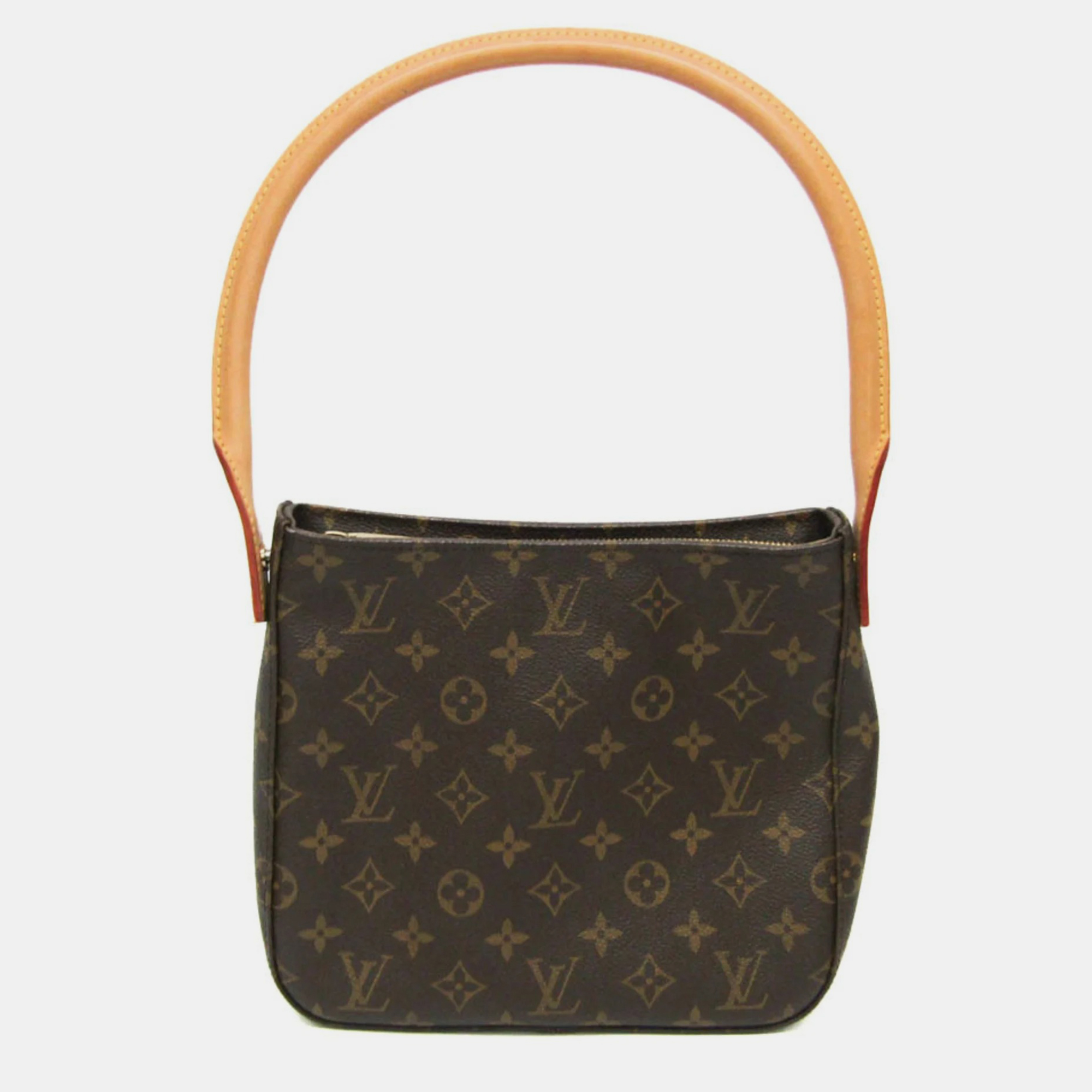 Pre-owned Louis Vuitton Brown Monogram Canvas Looping Mm Shoulder Bag