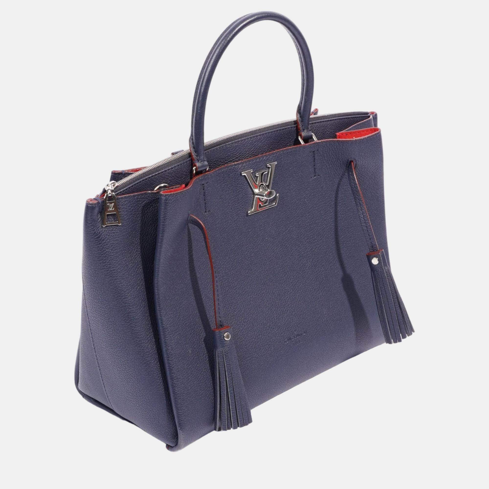 

Louis Vuitton Lockme Tote Bag Blue Leather