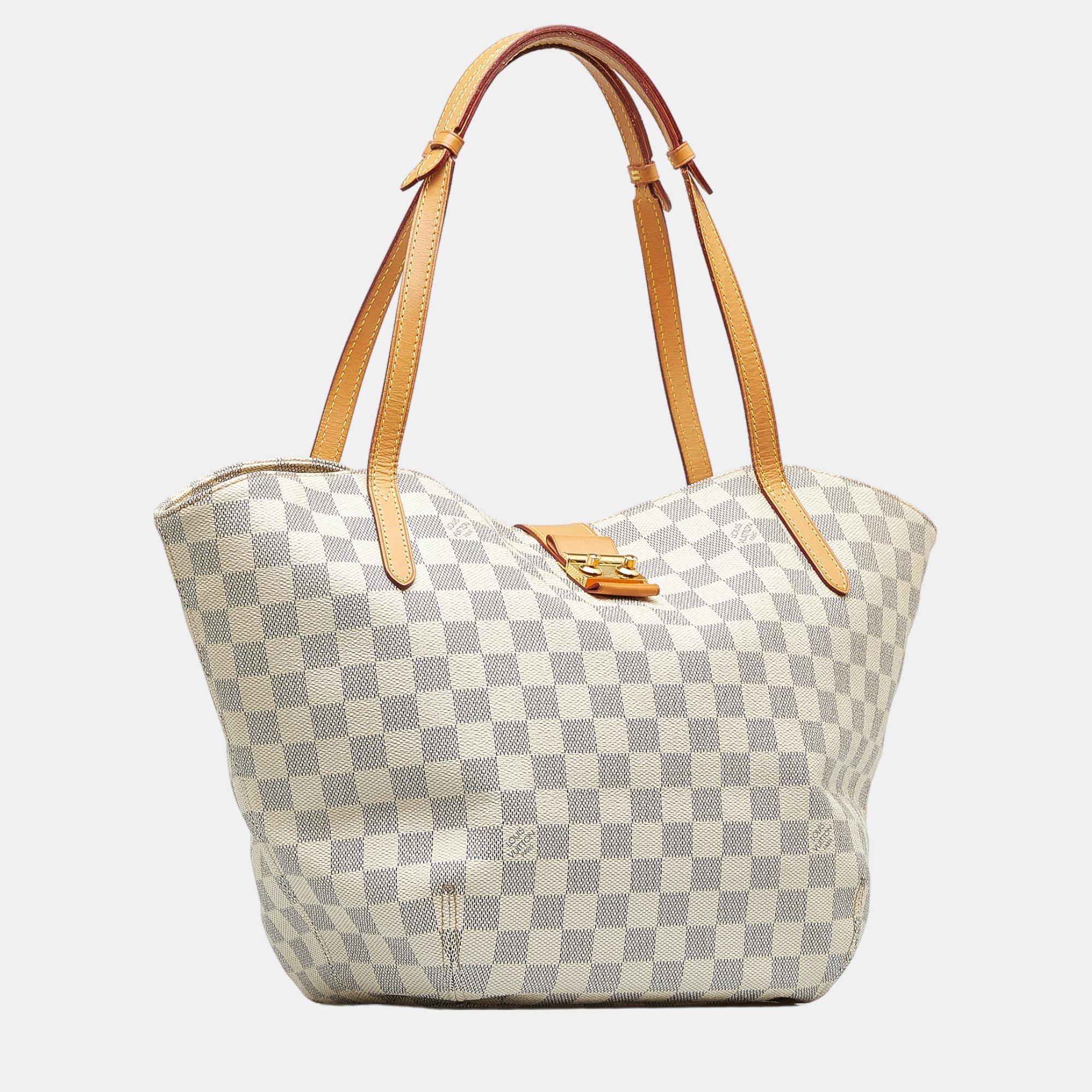 

Louis Vuitton White Damier Azur Salina PM