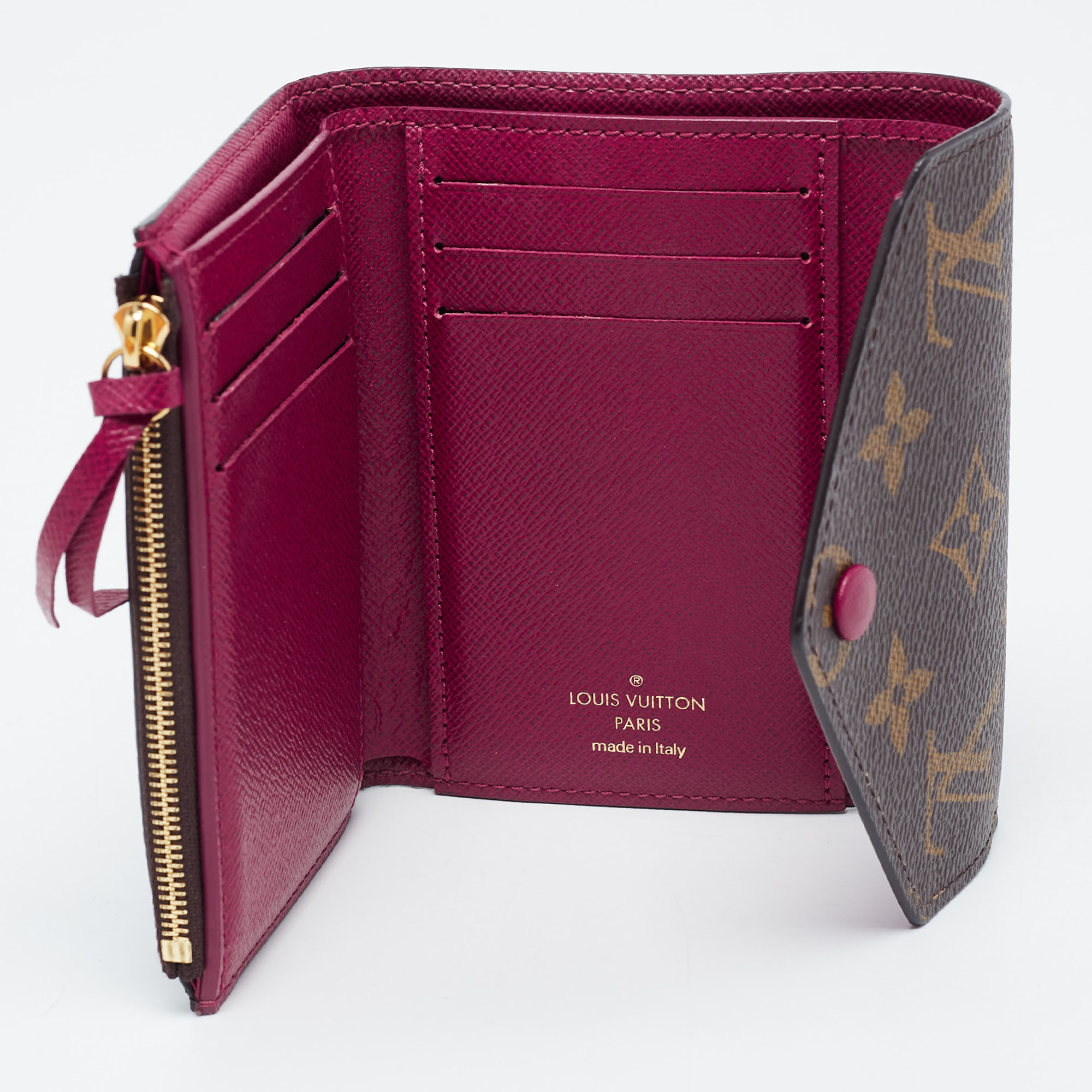 

Louis Vuitton Aurore Monogram Canvas Victorine Compact Wallet, Pink