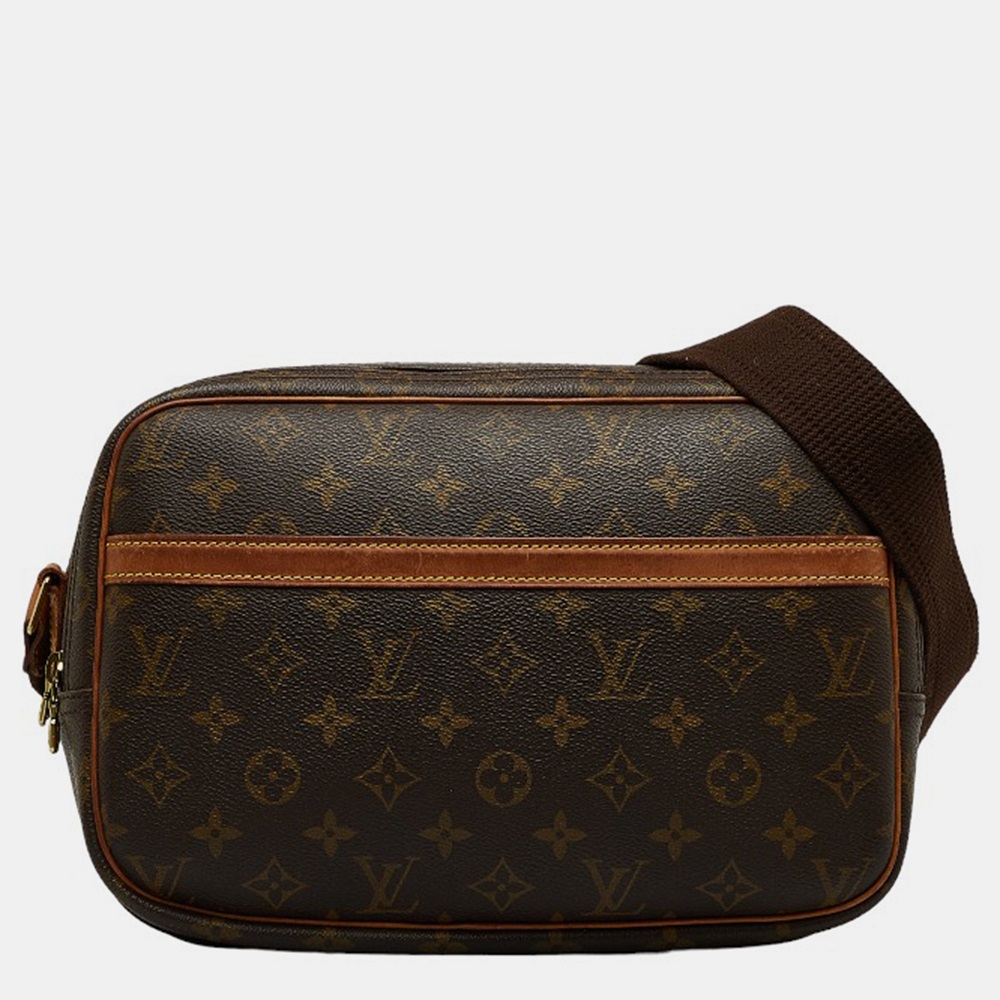 Pre-owned Louis Vuitton Brown Monogram Canvas Reporter Pm Shoulder Bag