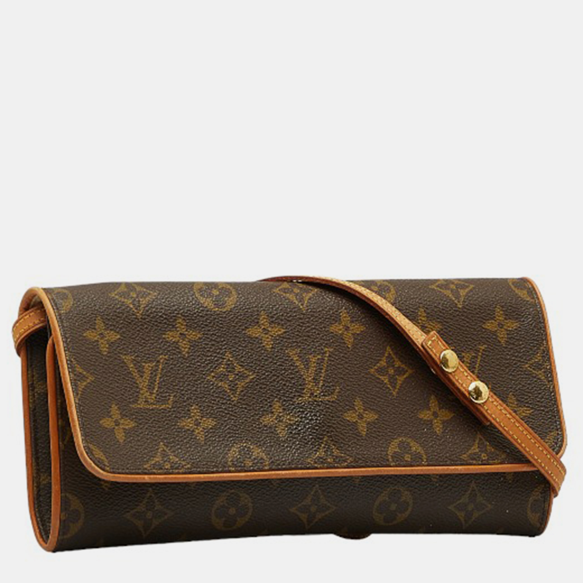 

Louis Vuitton Brown Monogram Canvas Pochette Twin GM Crossbody Bag