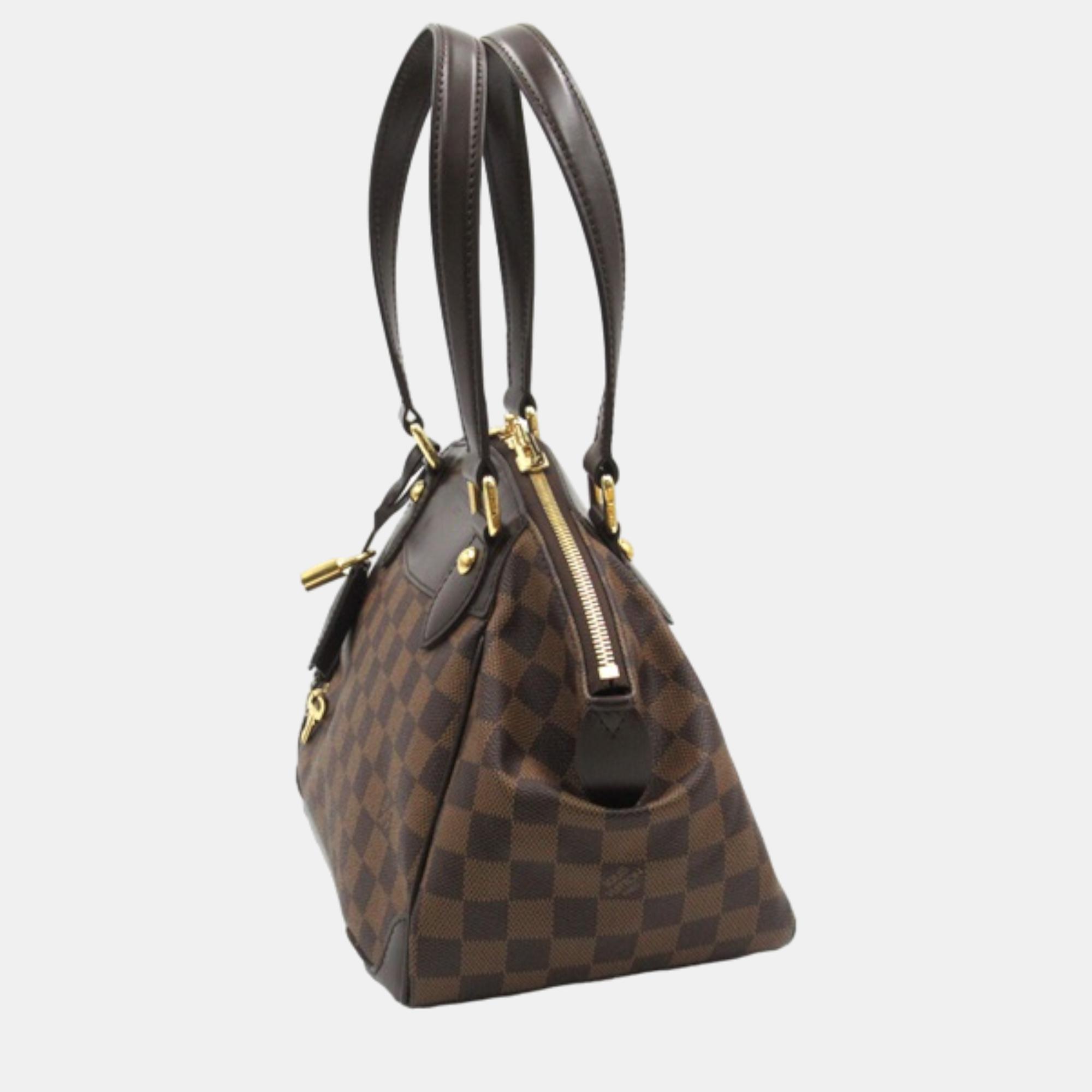 

Louis Vuitton Brown Canvas Damier Ebene Verona PM Shoulder Bag