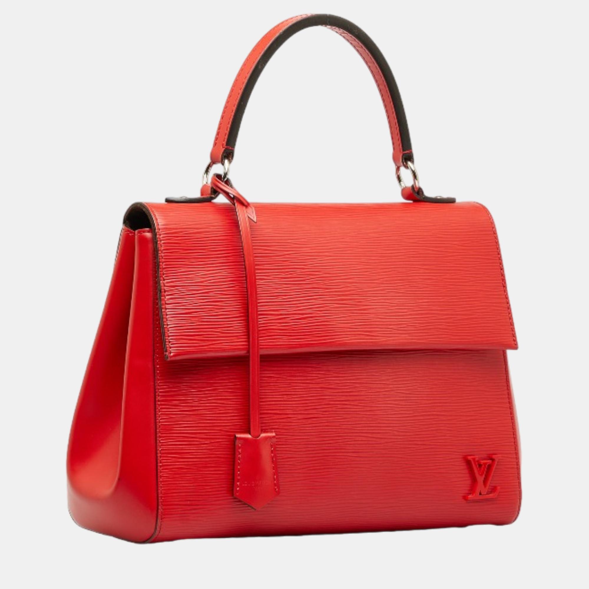 

Louis Vuitton Red Leather Epi Cluny MM Handbag