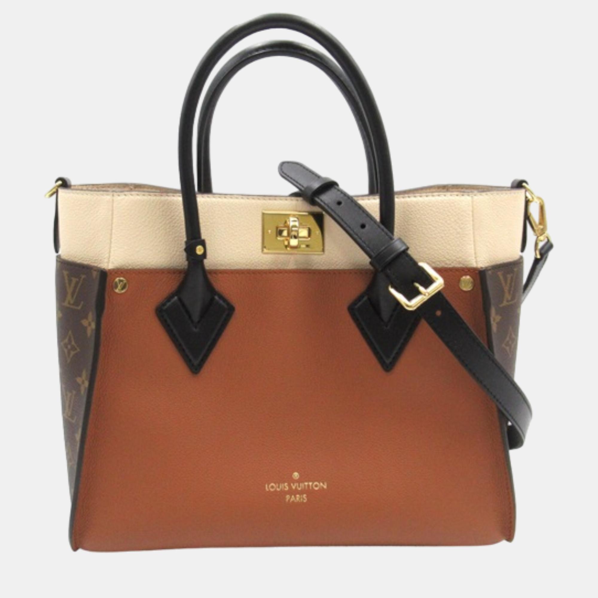 

Louis Vuitton Brown Leather Leather On My Side MM Handbag