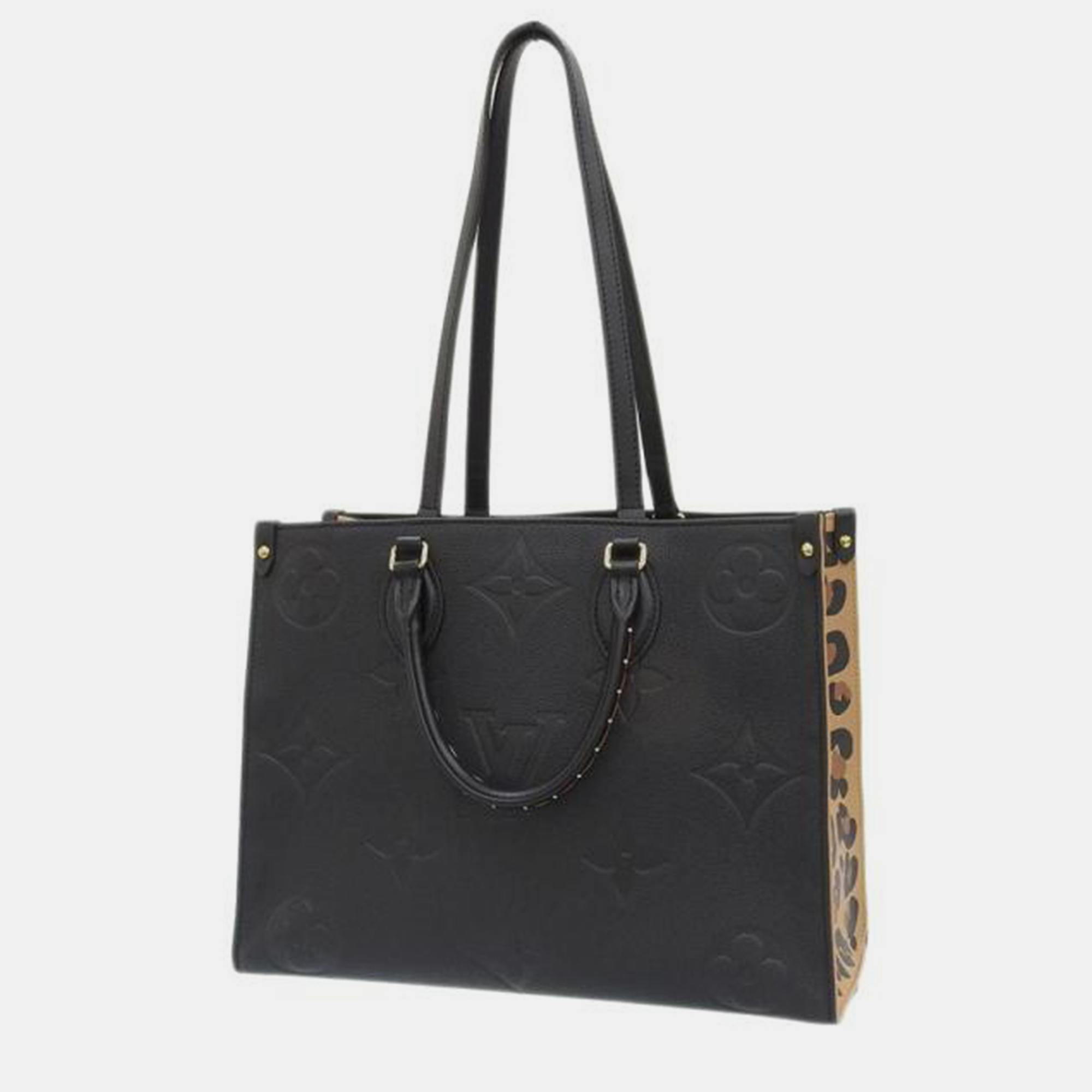 

Louis Vuitton Black Leather Empreinte Wild at Heart OnTheGo MM Tote Bag