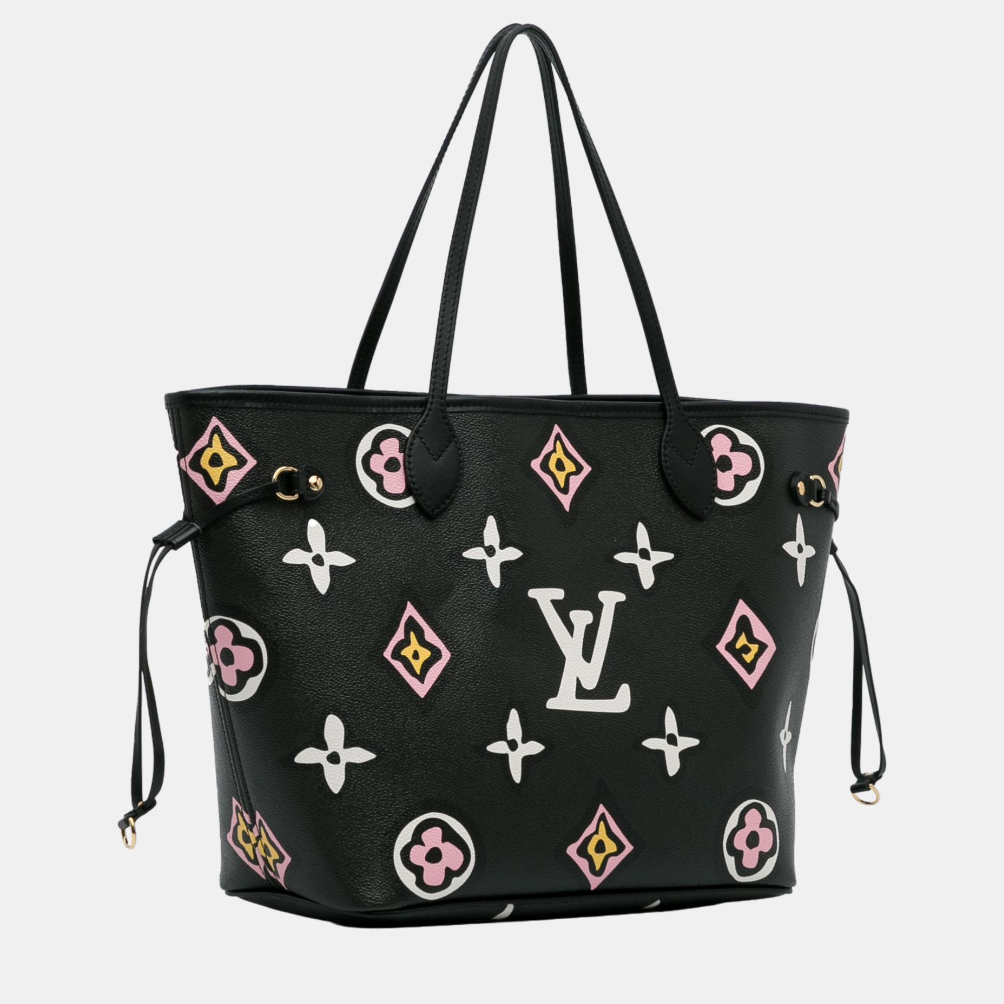 

Louis Vuitton Black Monogram Wild at Heart Neverfull MM