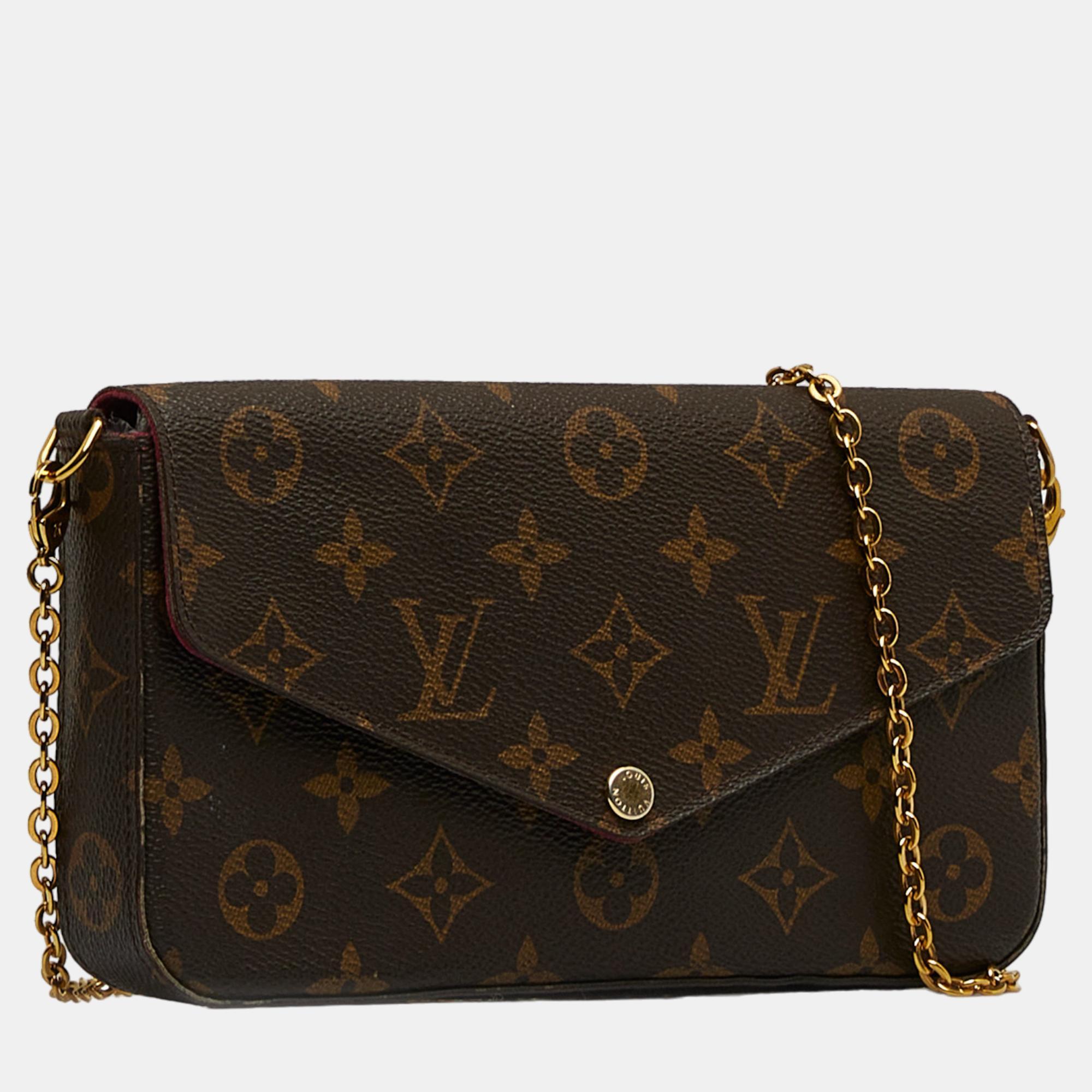 

Louis Vuitton Brown Monogram Pochette Felicie