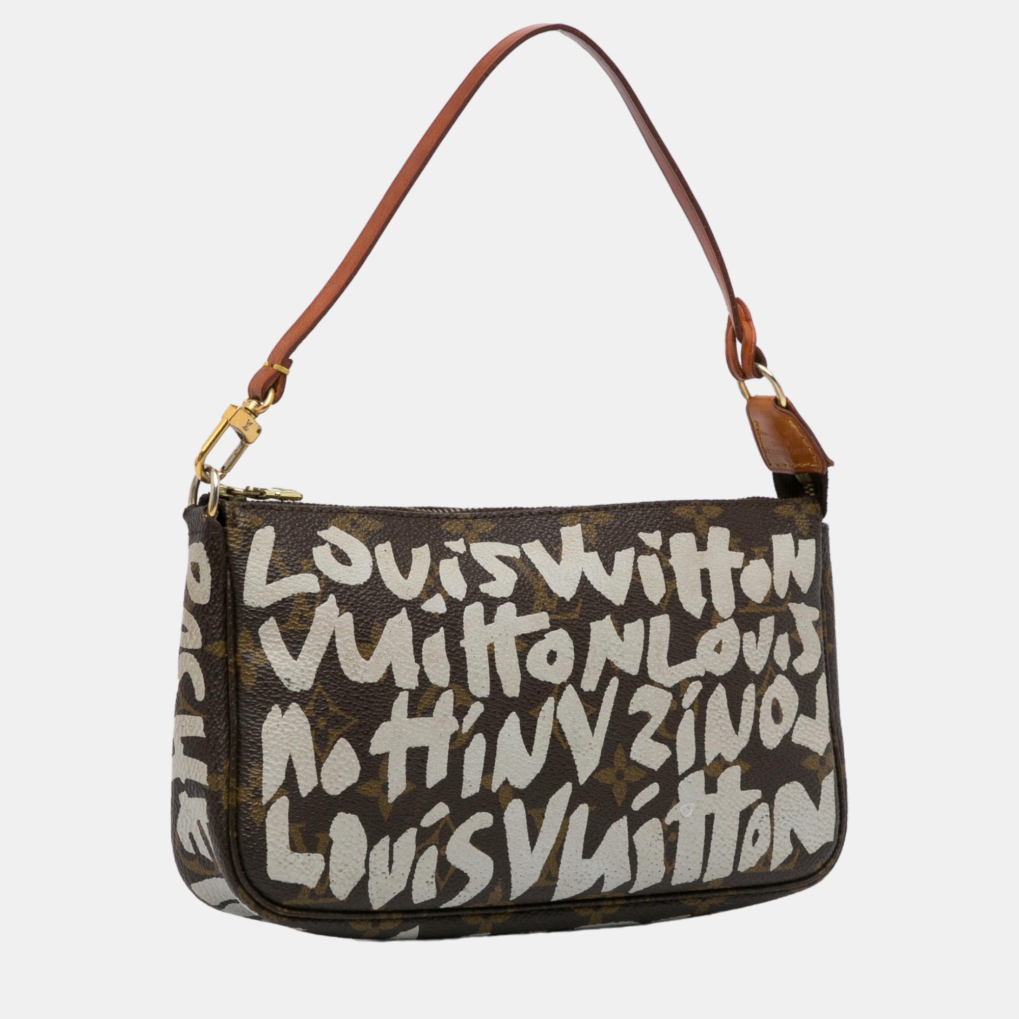 

Louis Vuitton Brown x Stephen Sprouse Monogram Graffiti Pochette Accessoires