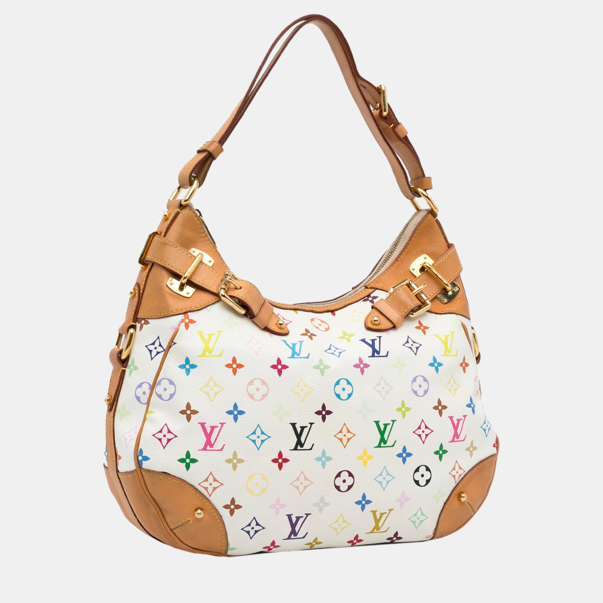 

Louis Vuitton White Monogram Multicolore Greta