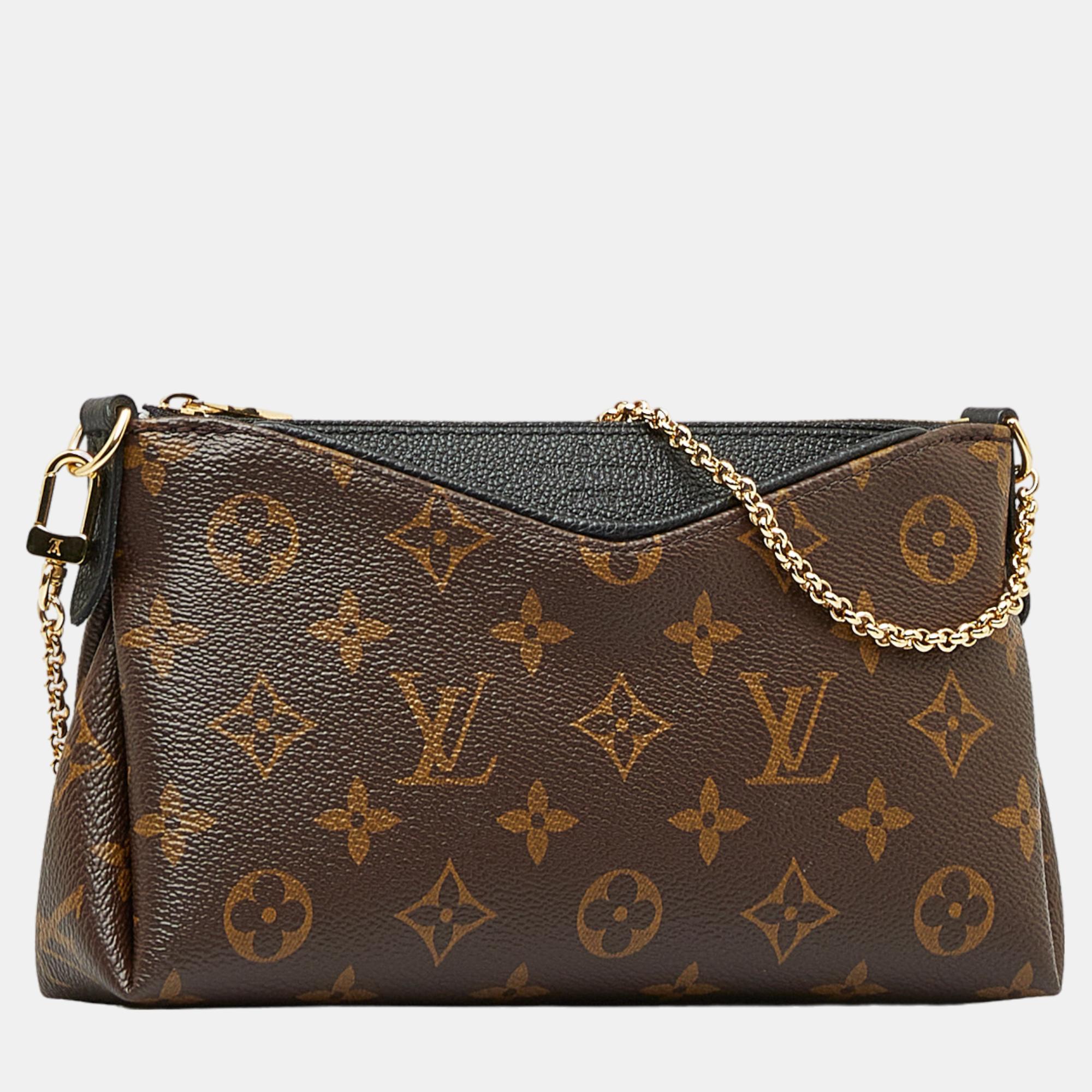 

Louis Vuitton Brown Monogram Pallas Clutch