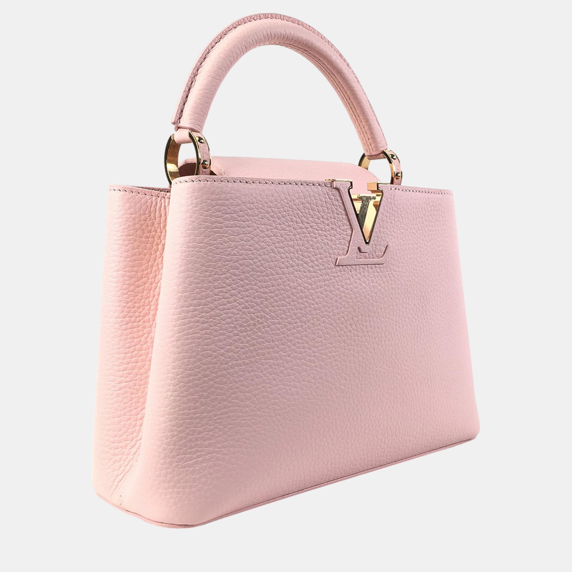 

Louis Vuitton Pink Taurillon Capucines BB