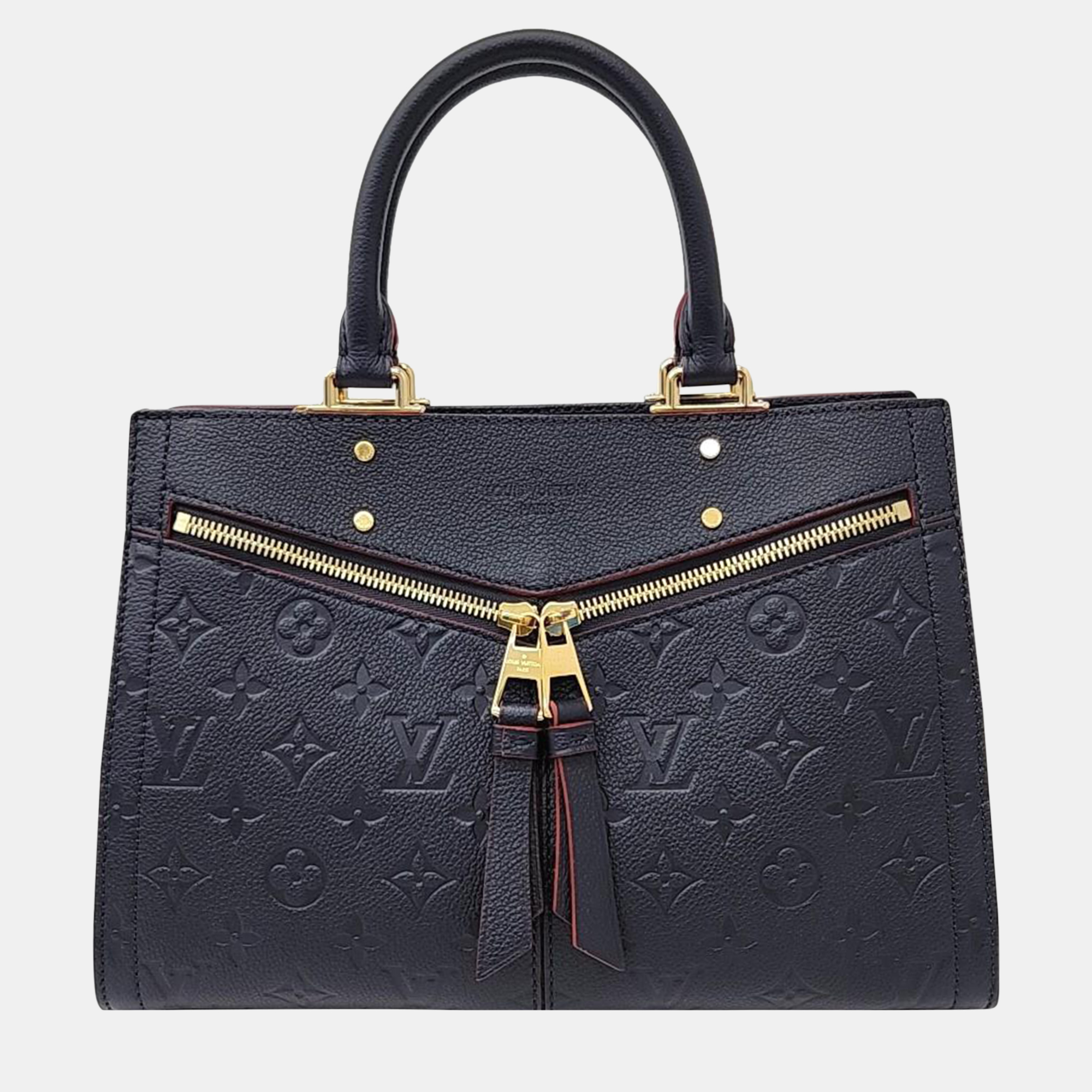 

Louis Vuitton Black Monogram Empreinte Leather Sully PM Bag, Navy blue