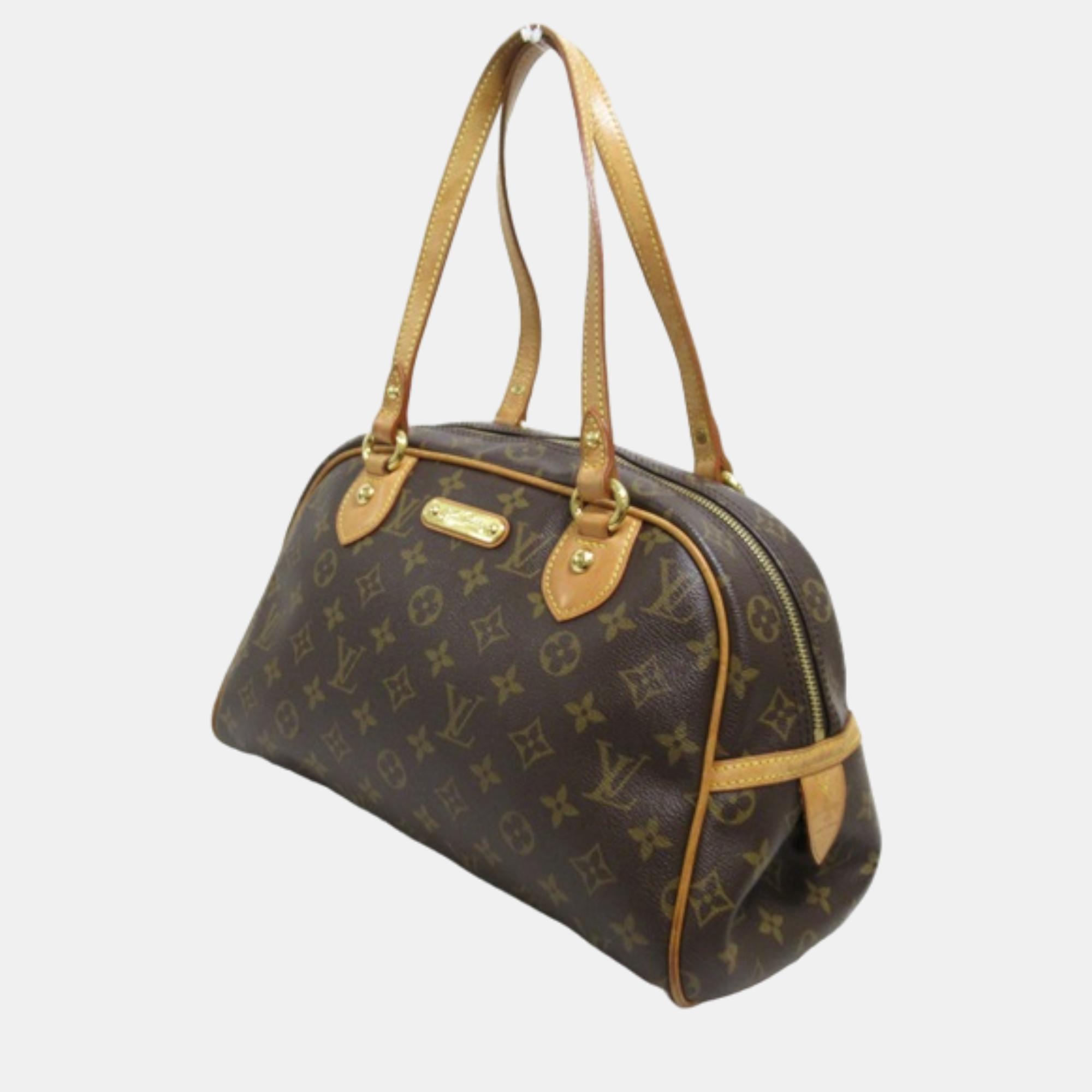

Louis Vuitton Brown Canvas Monogram Montorgueil PM Shoulder Bag